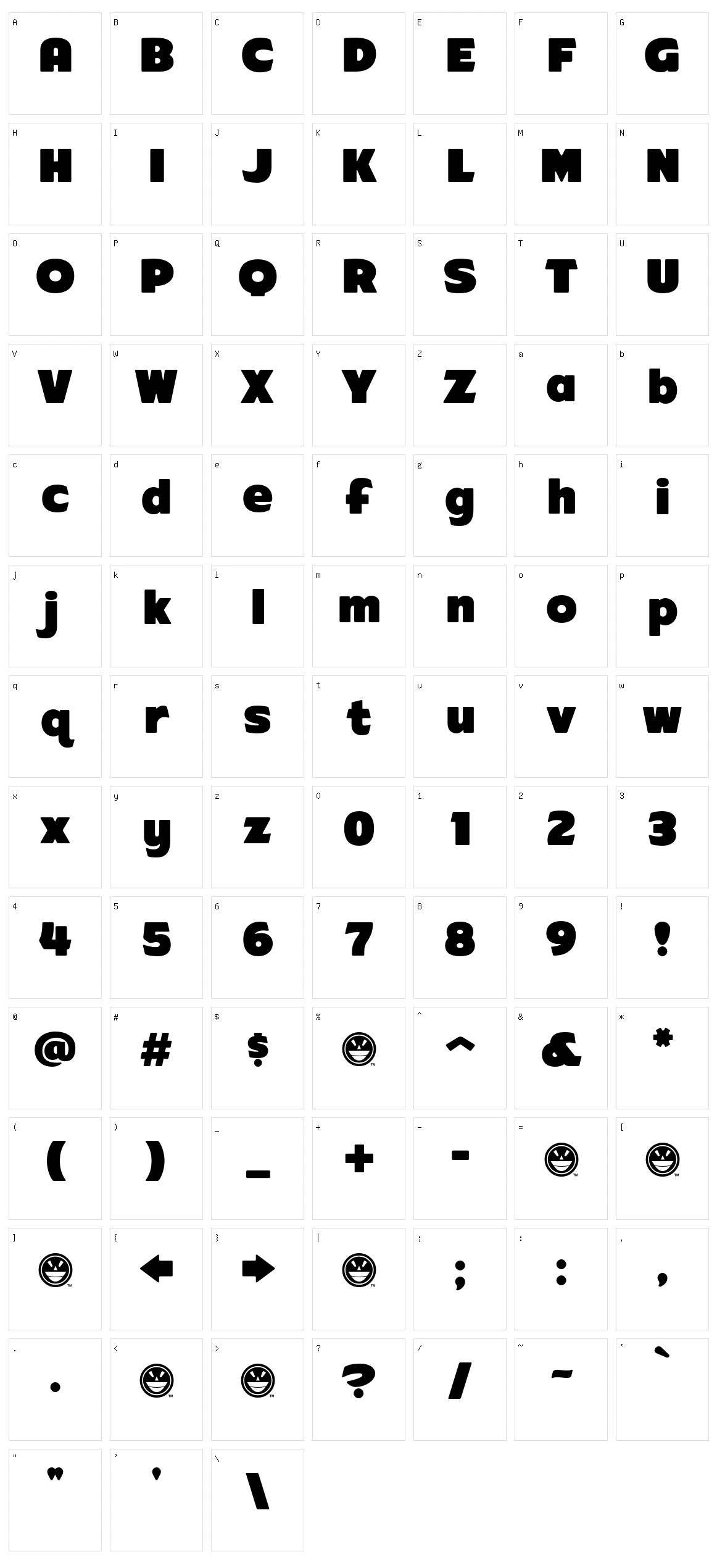 ARB-218 Big&Blunt Character Set