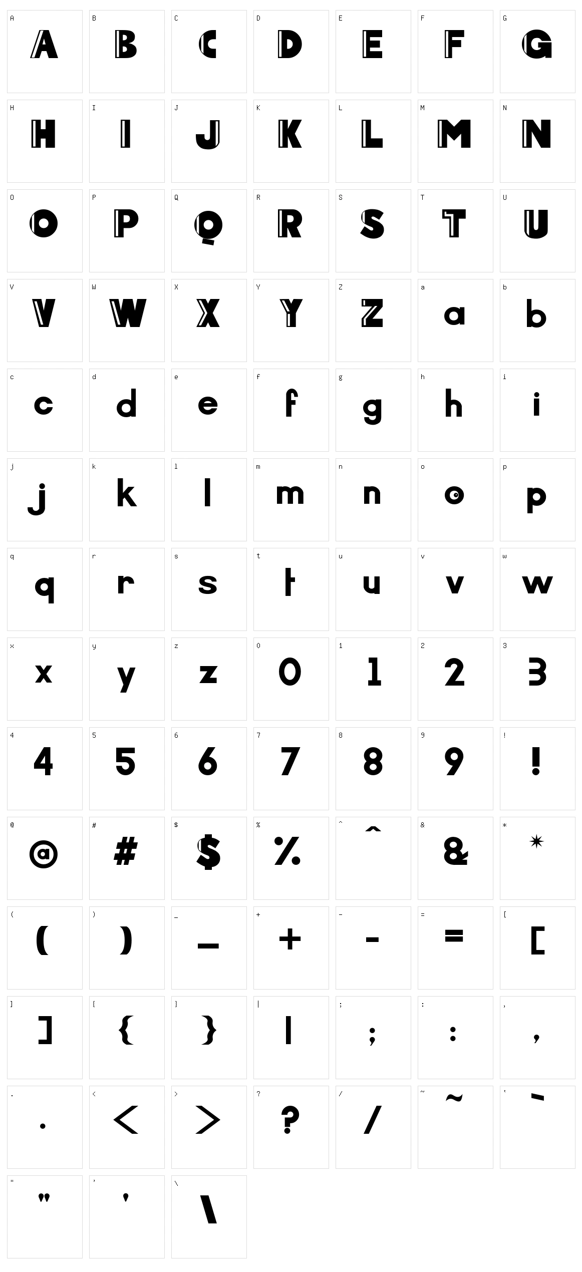 Arcoverde Character Set