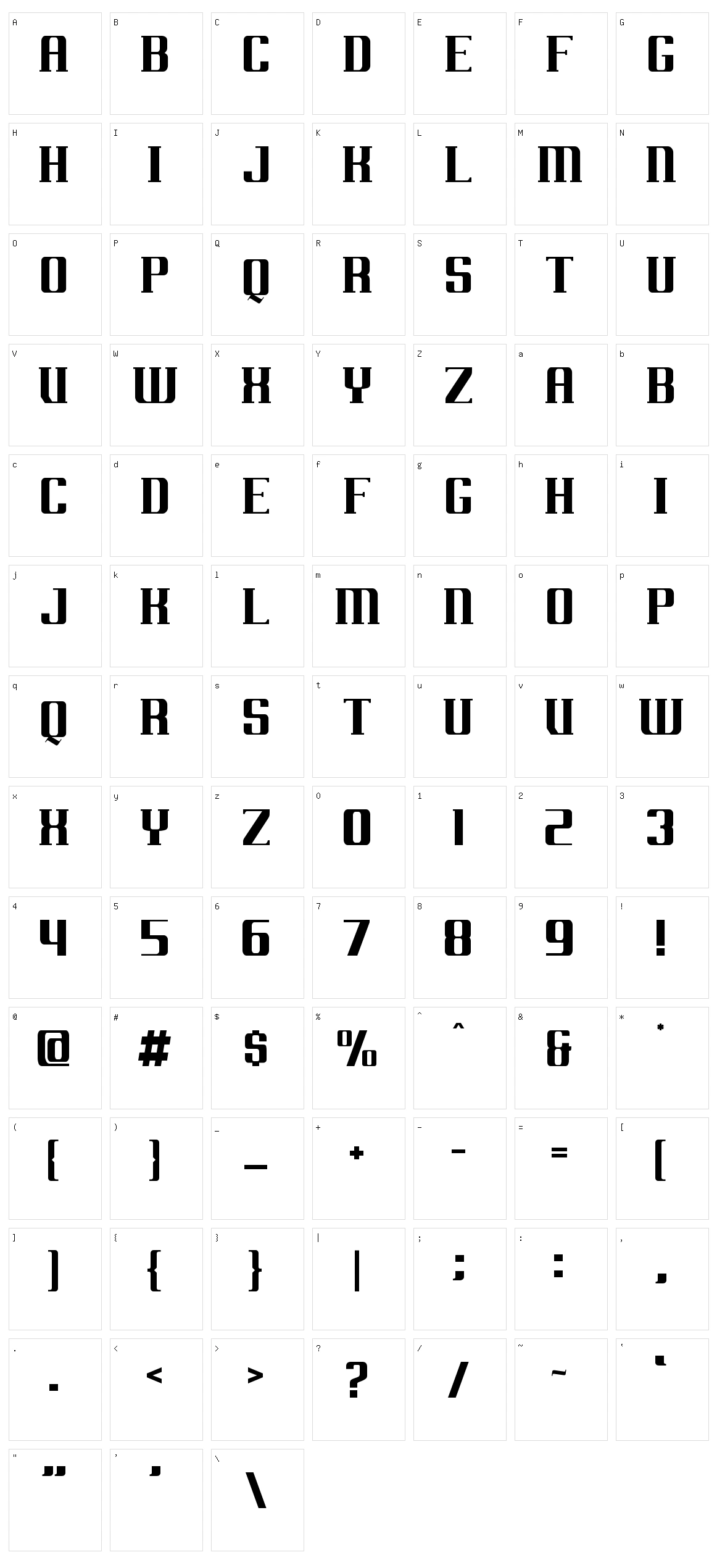 Arkansas Character Set