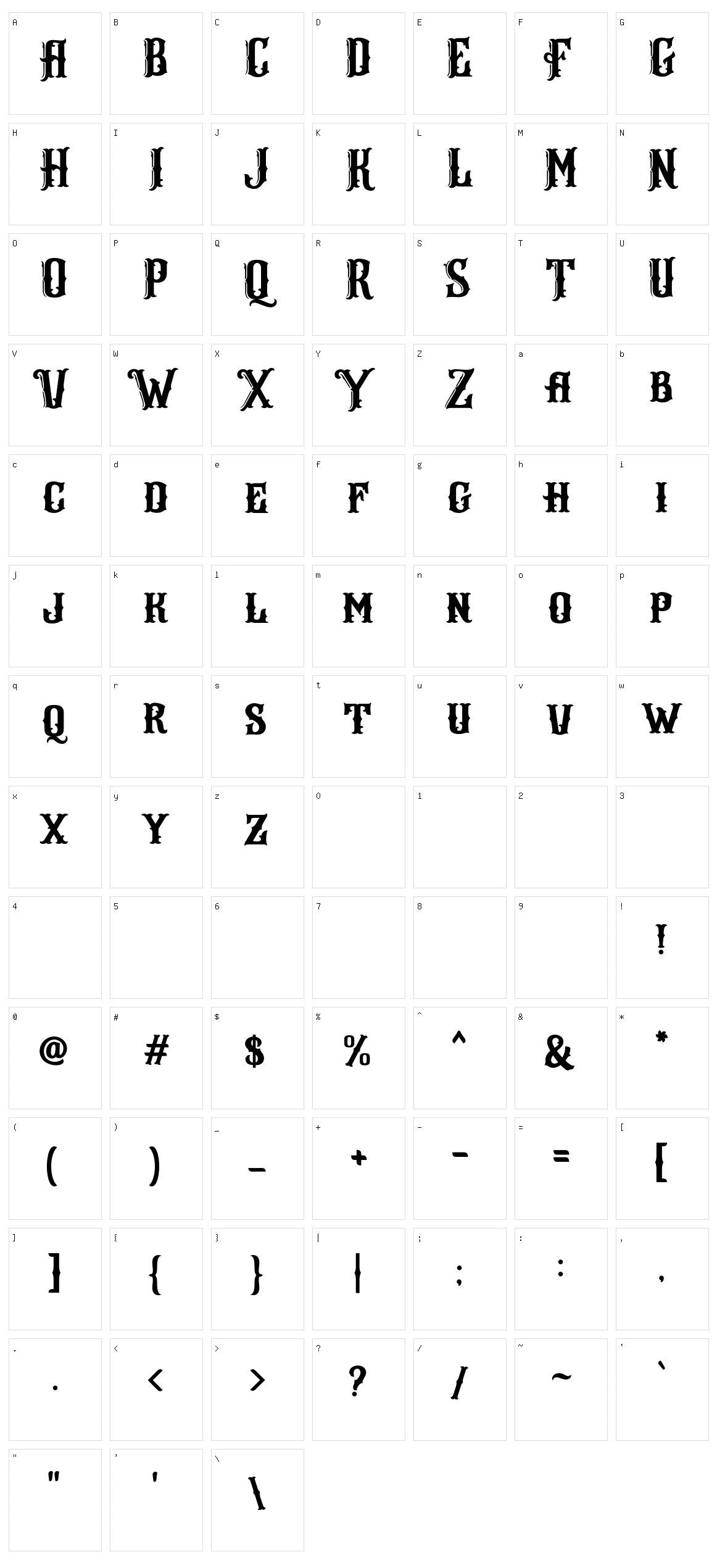 Arlington Character Set