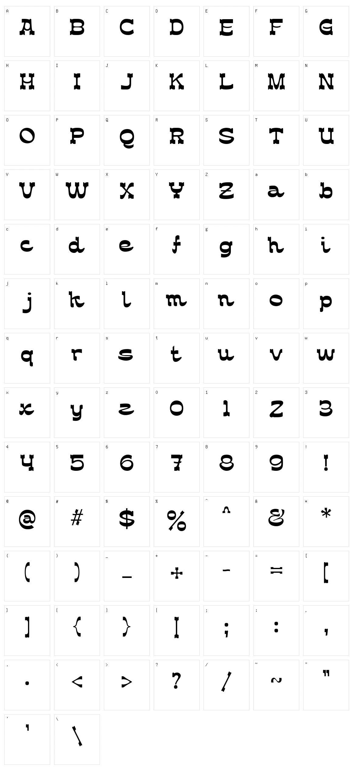 Assox Character Set