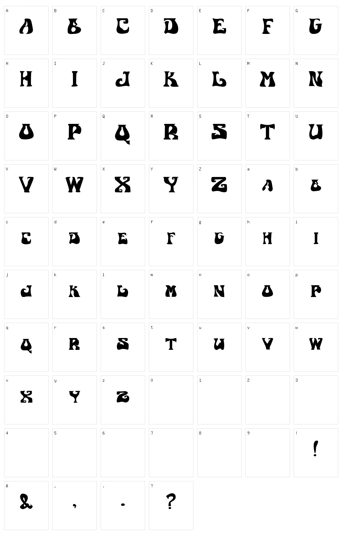 Astro World Character Set