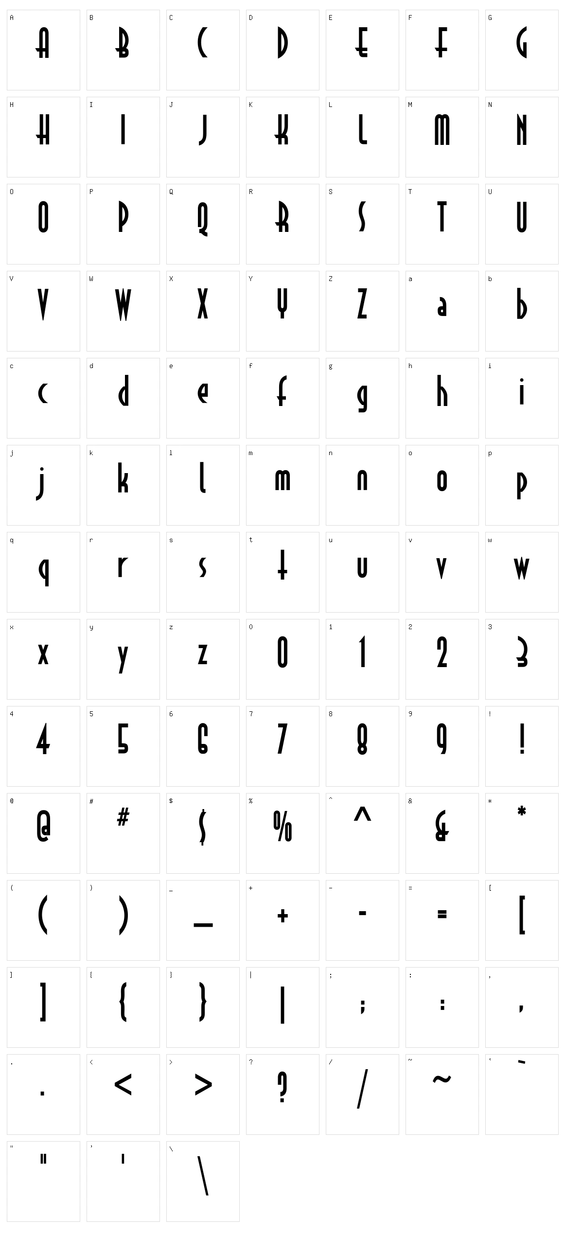 Astrud Character Set