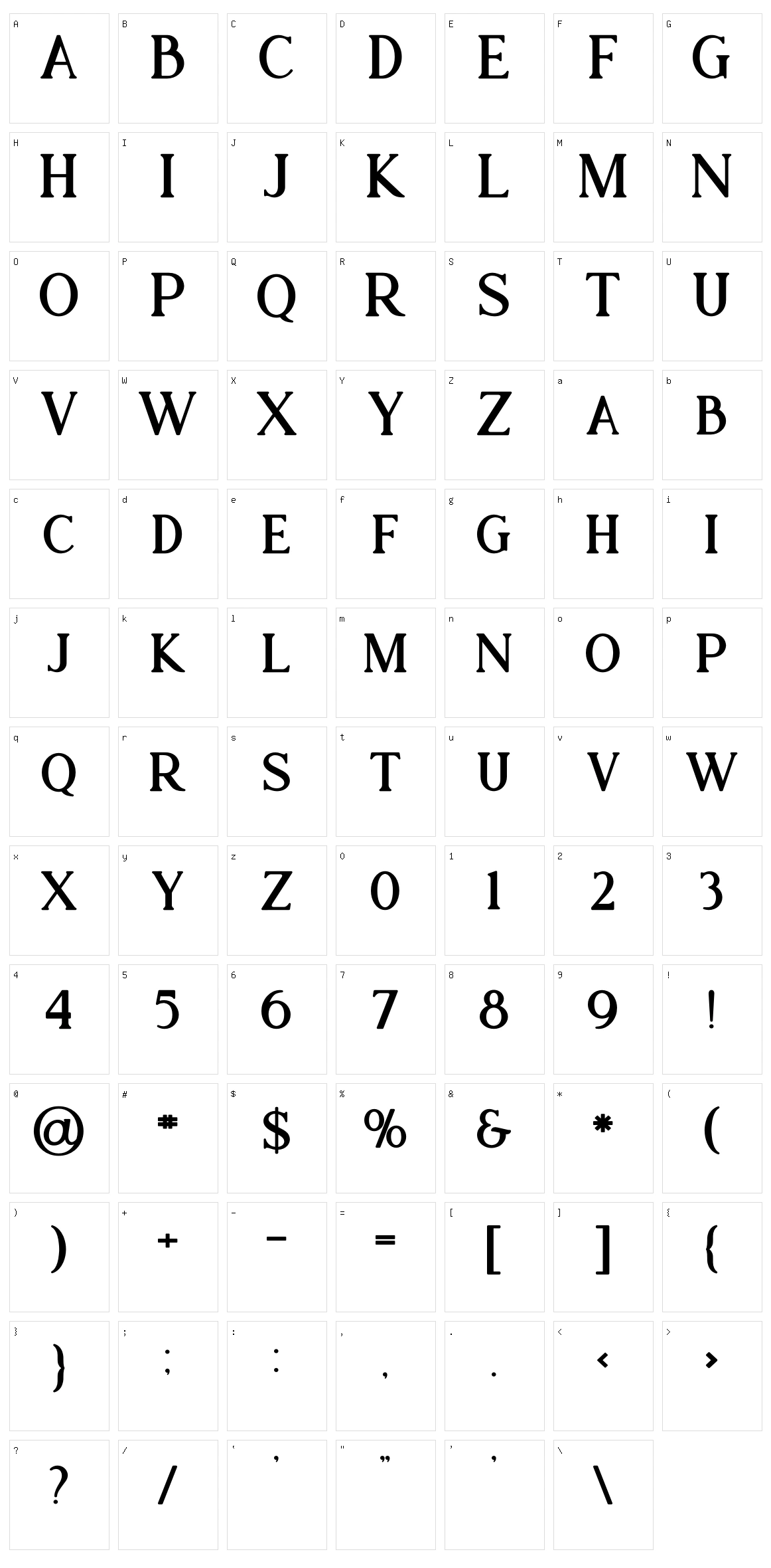 Atari Character Set