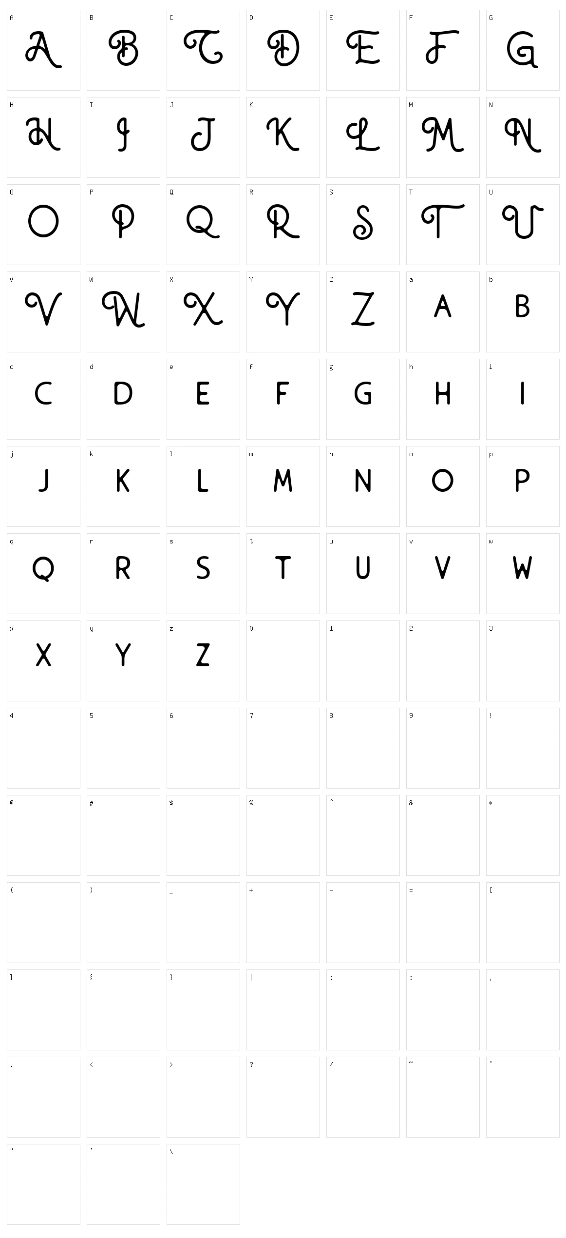 Atorge Character Set