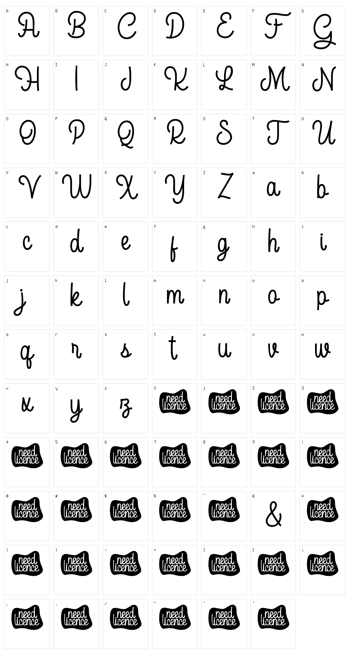 Acapela Character Set