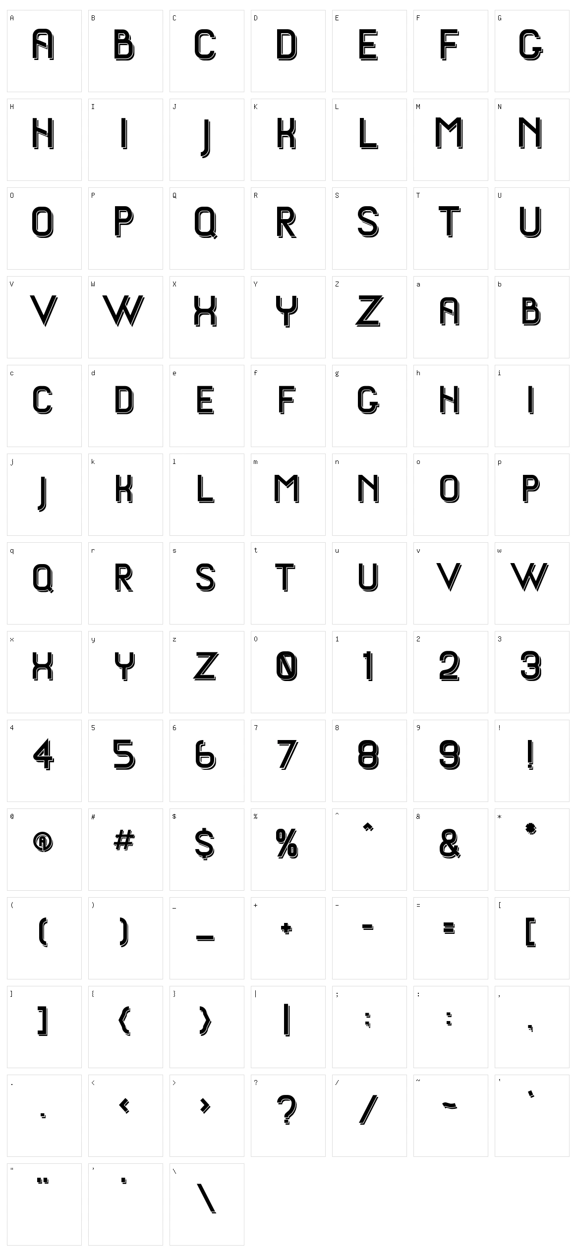 Ayuenda Shadow Character Set