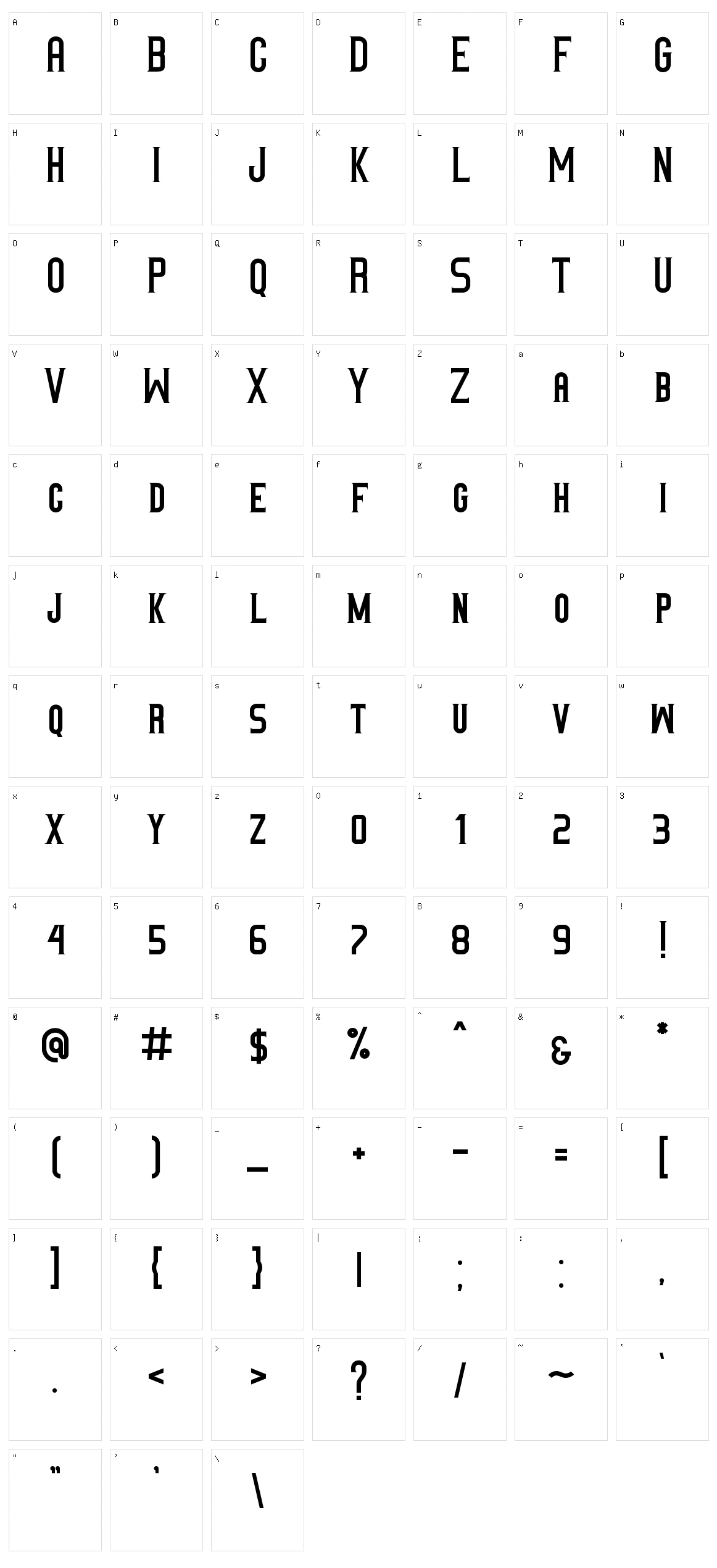 Babillon Character Set