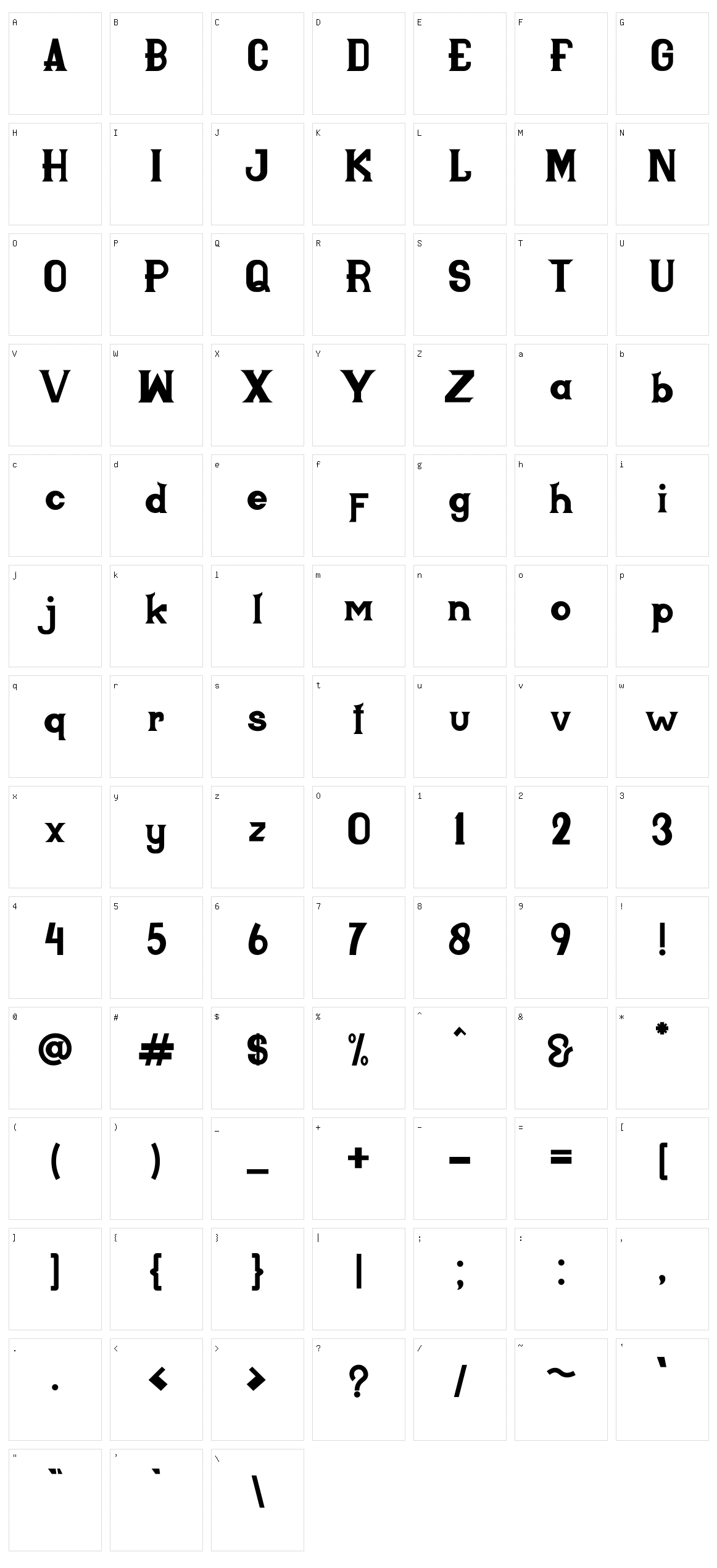 Bahila Character Set