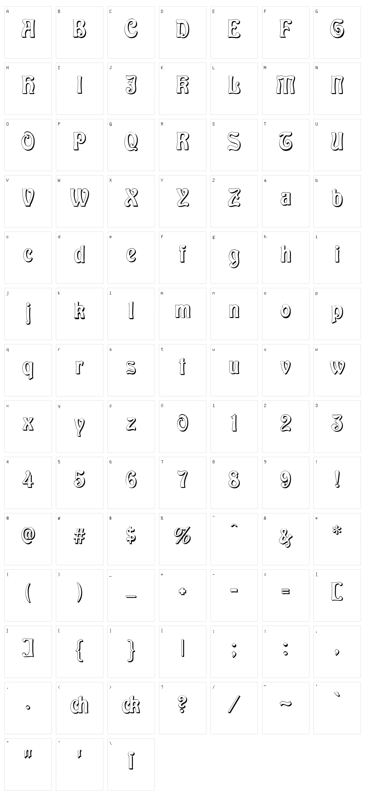 Baldur Character Set