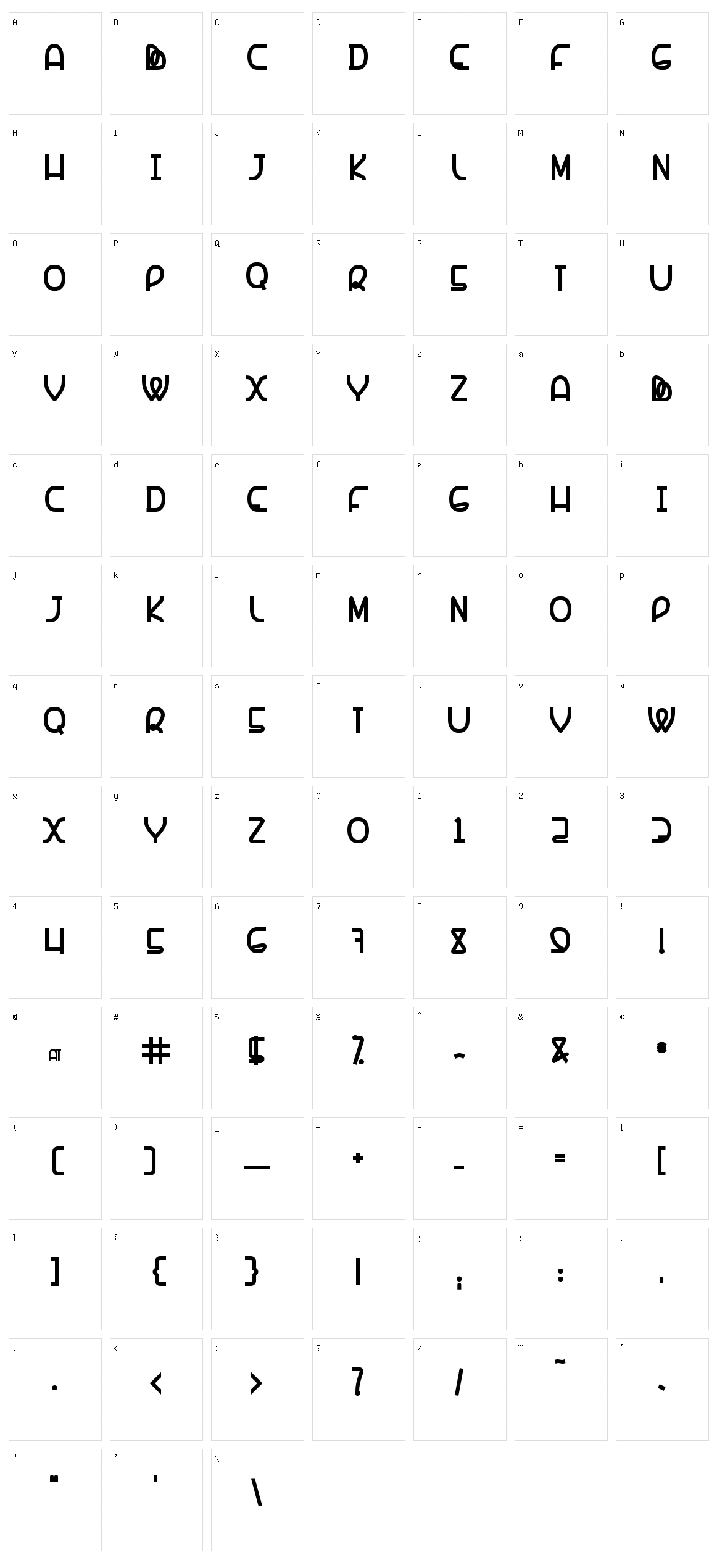 Banquetier Character Set