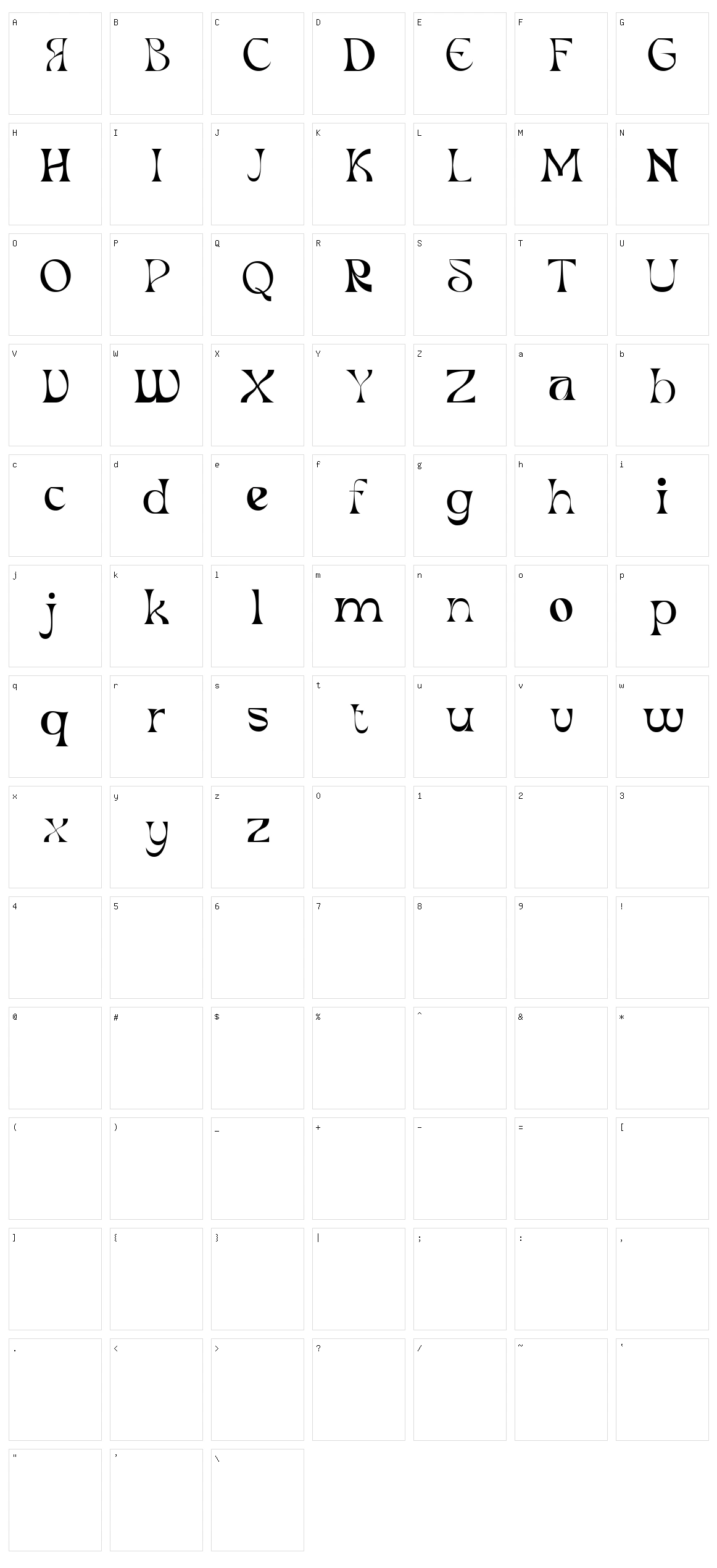 Baskvrl Club Character Set