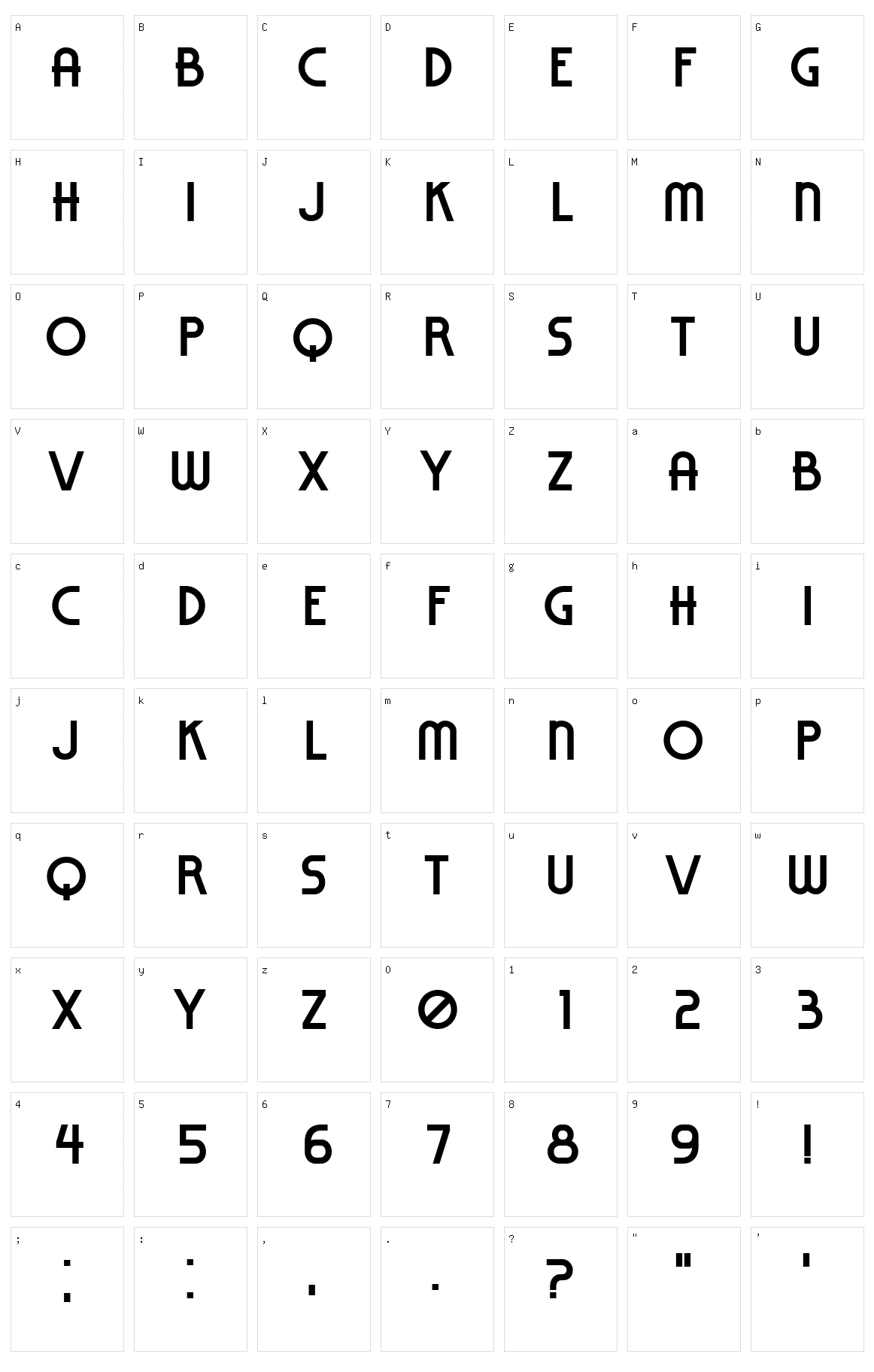 Bauhaus Character Set