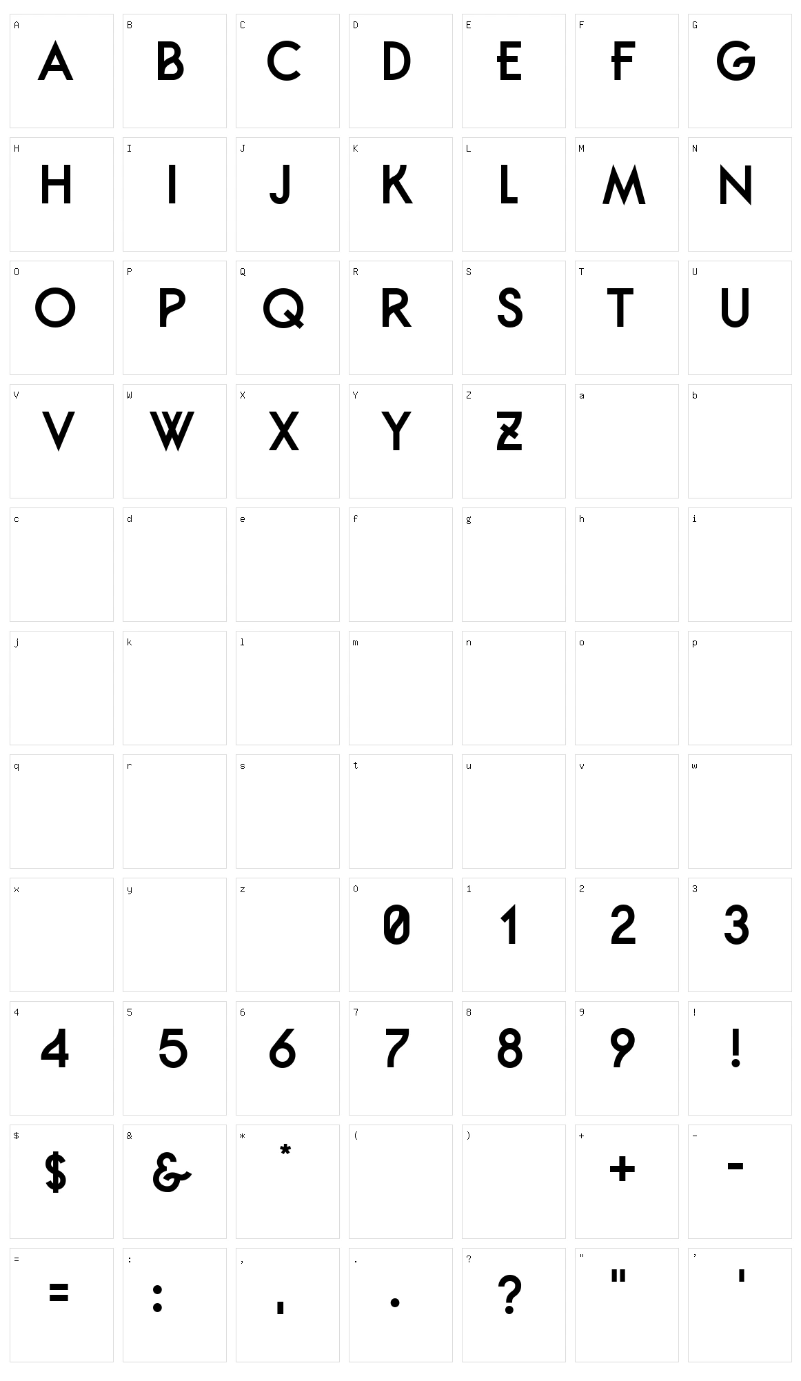 Belgrad Character Set