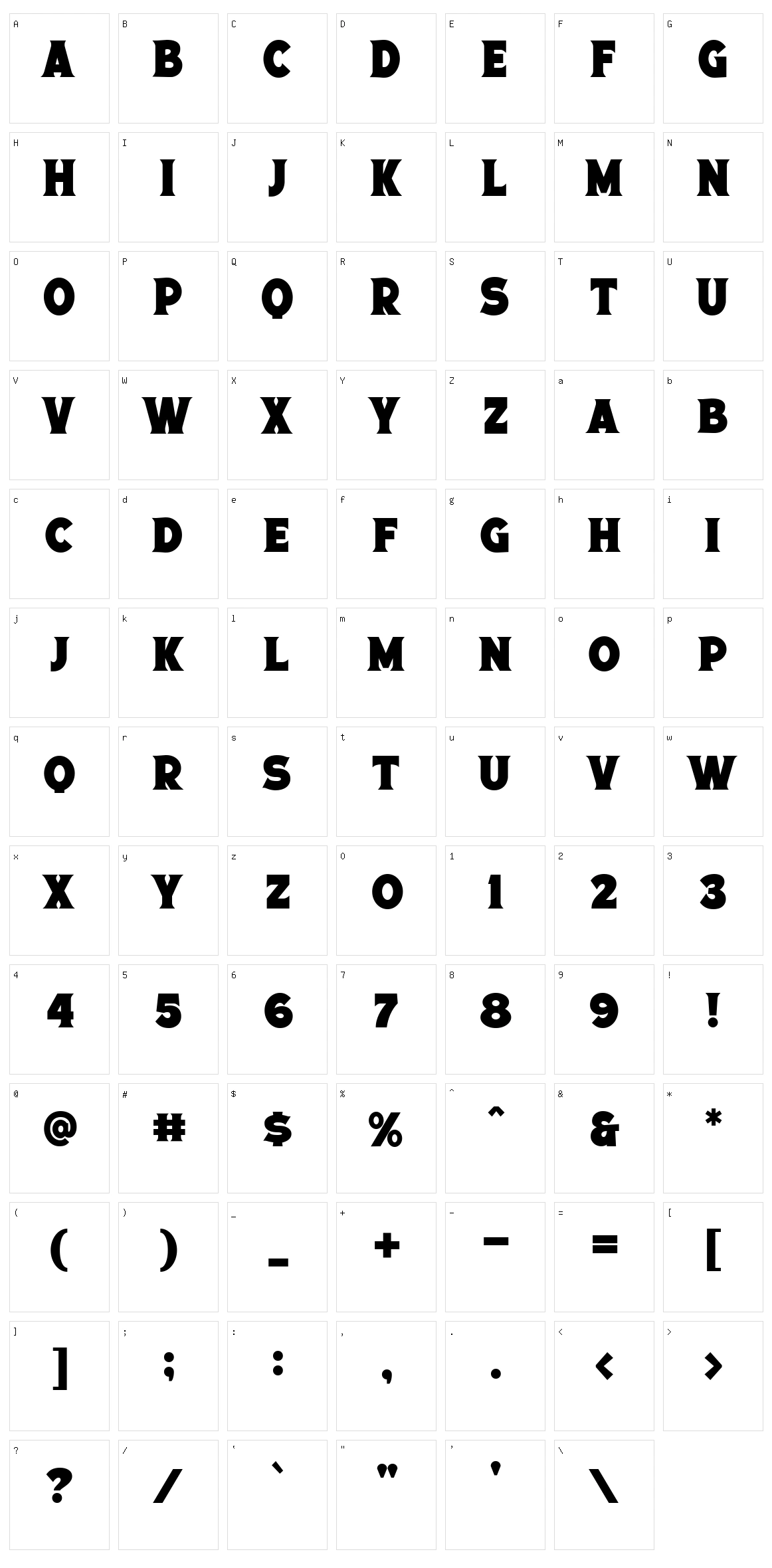 Bells Morten Character Set