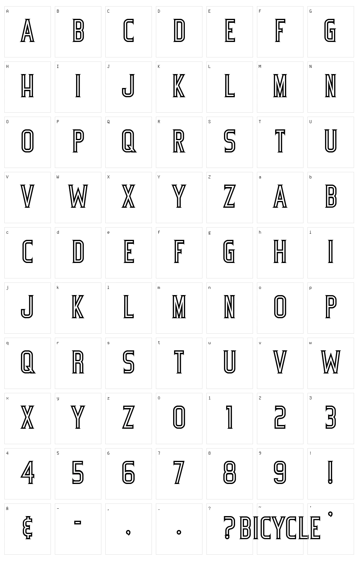 Bicycle Character Set
