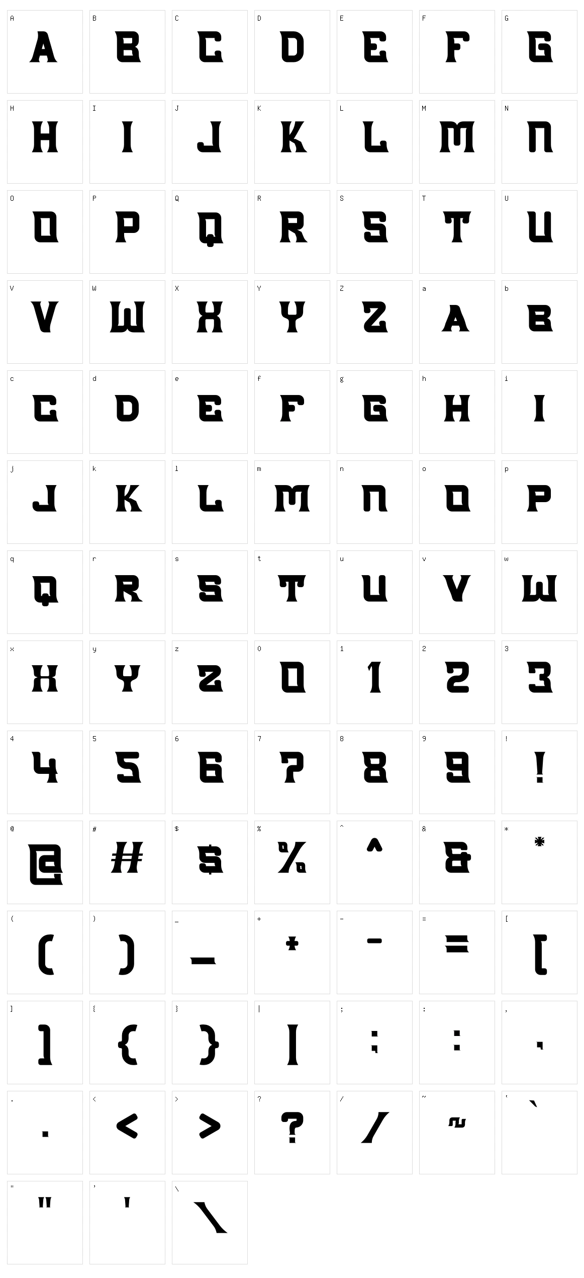 Big Lake Character Set
