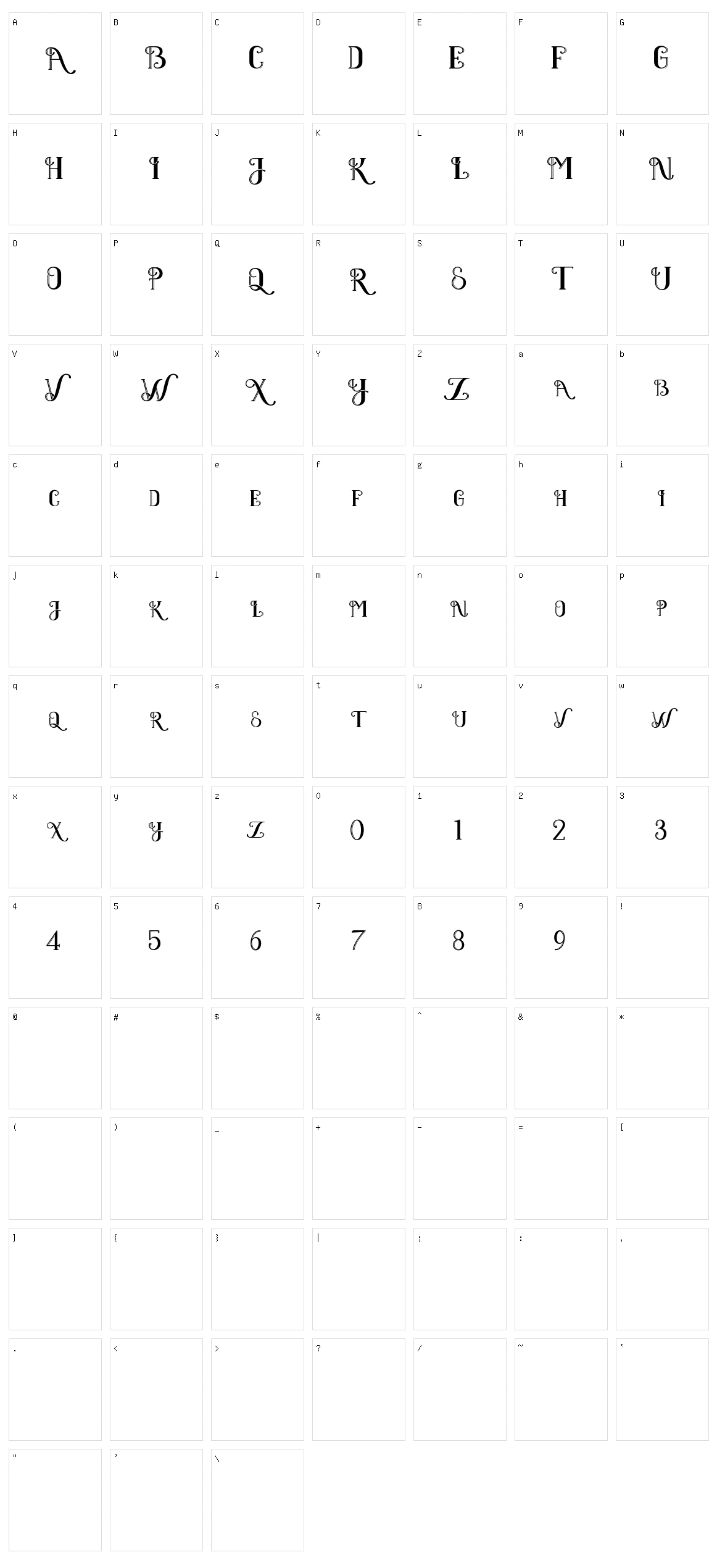 Black Clover Display Character Set