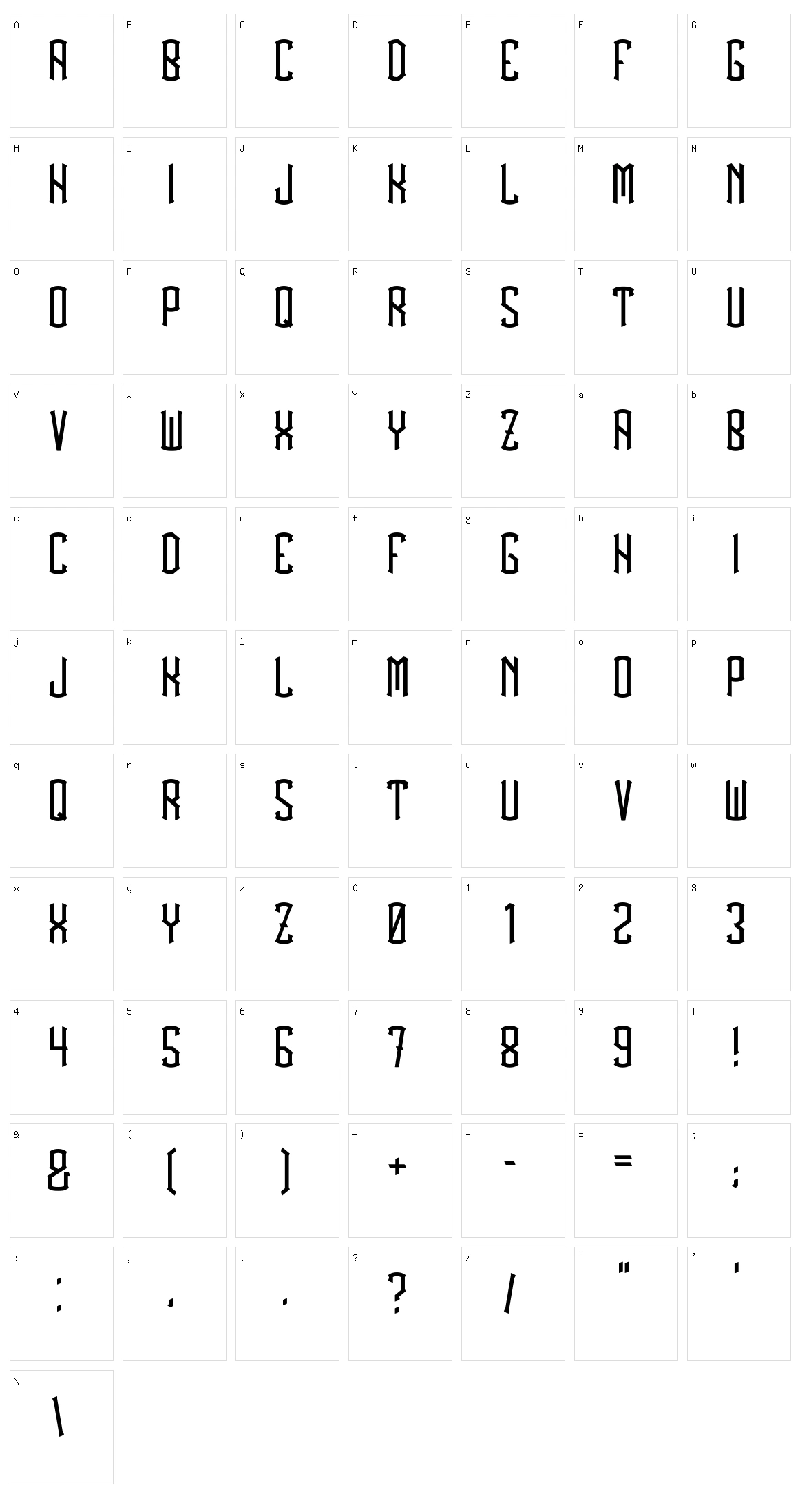 Black Drops Character Set