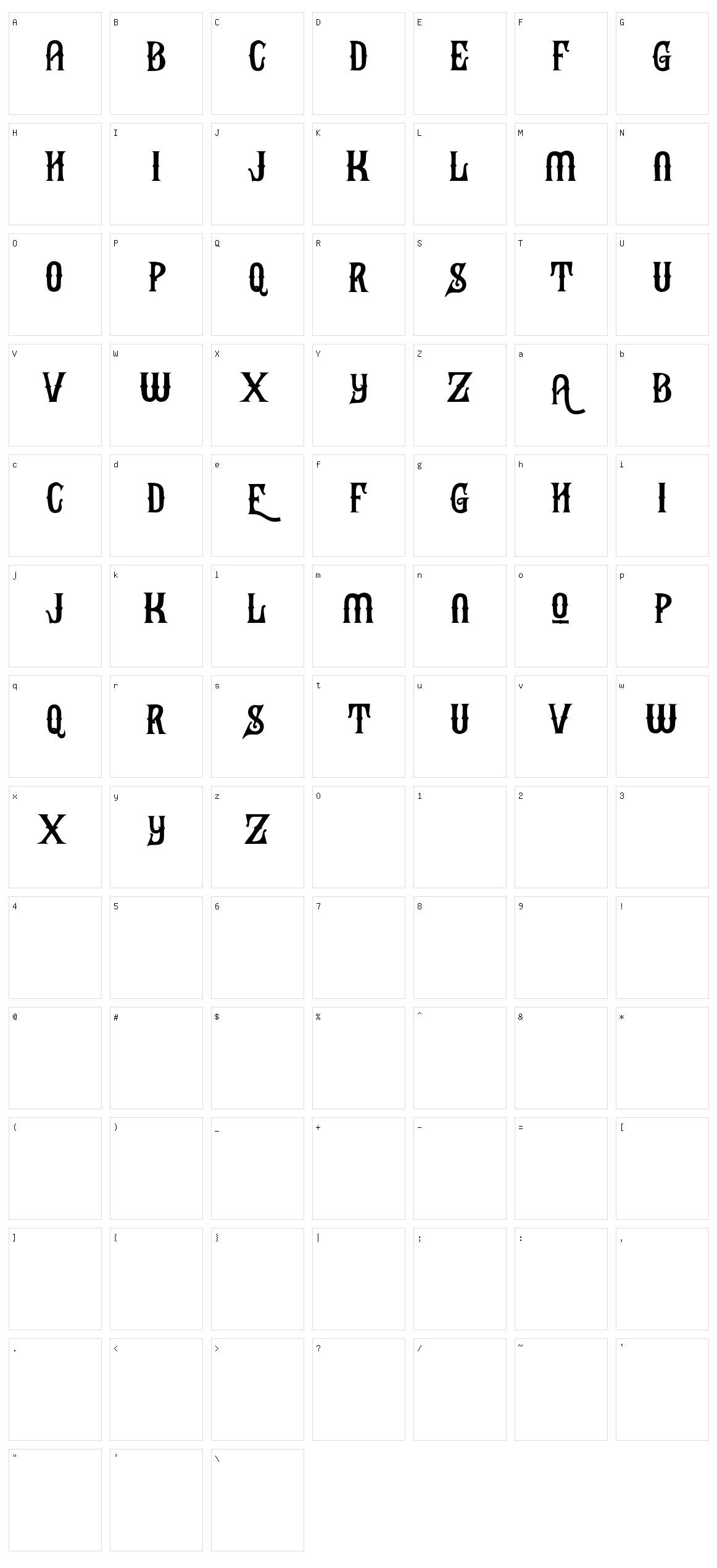 Black Heat Character Set