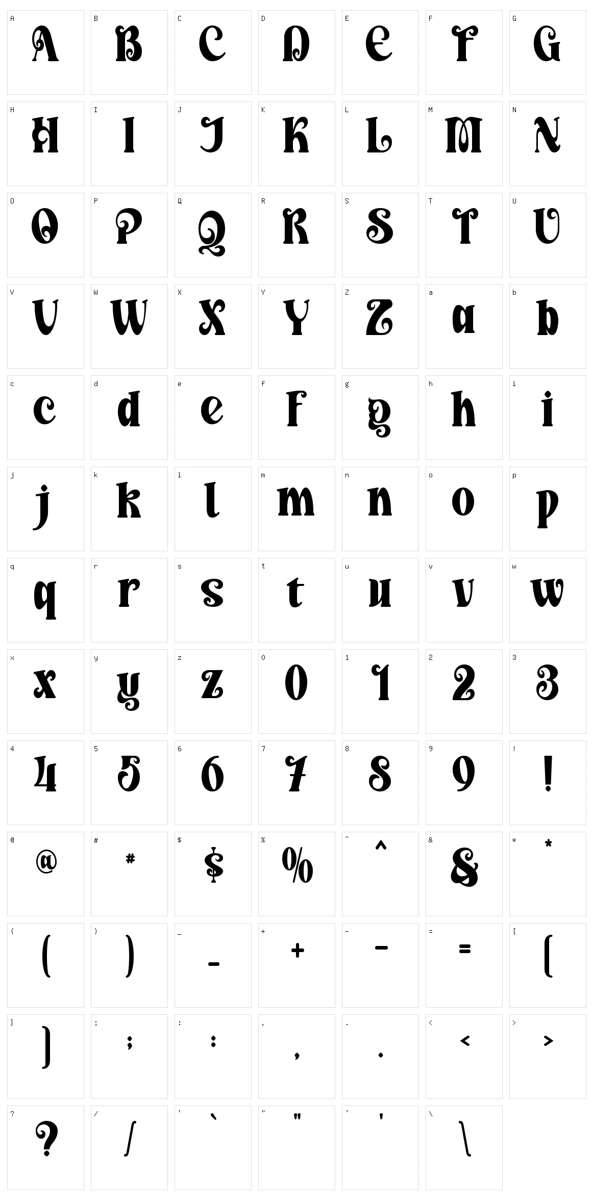 Black Hungry Character Set