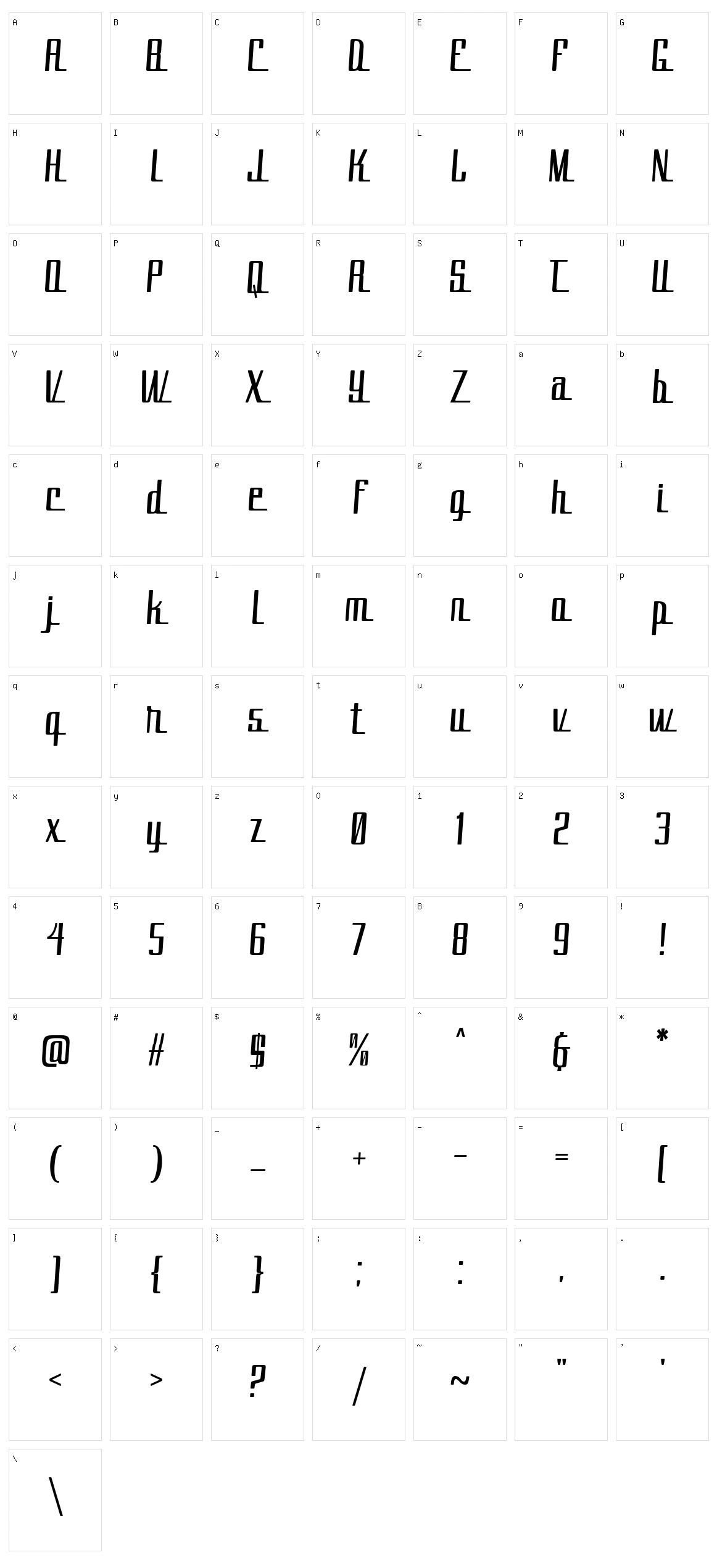 Black Sand Character Set