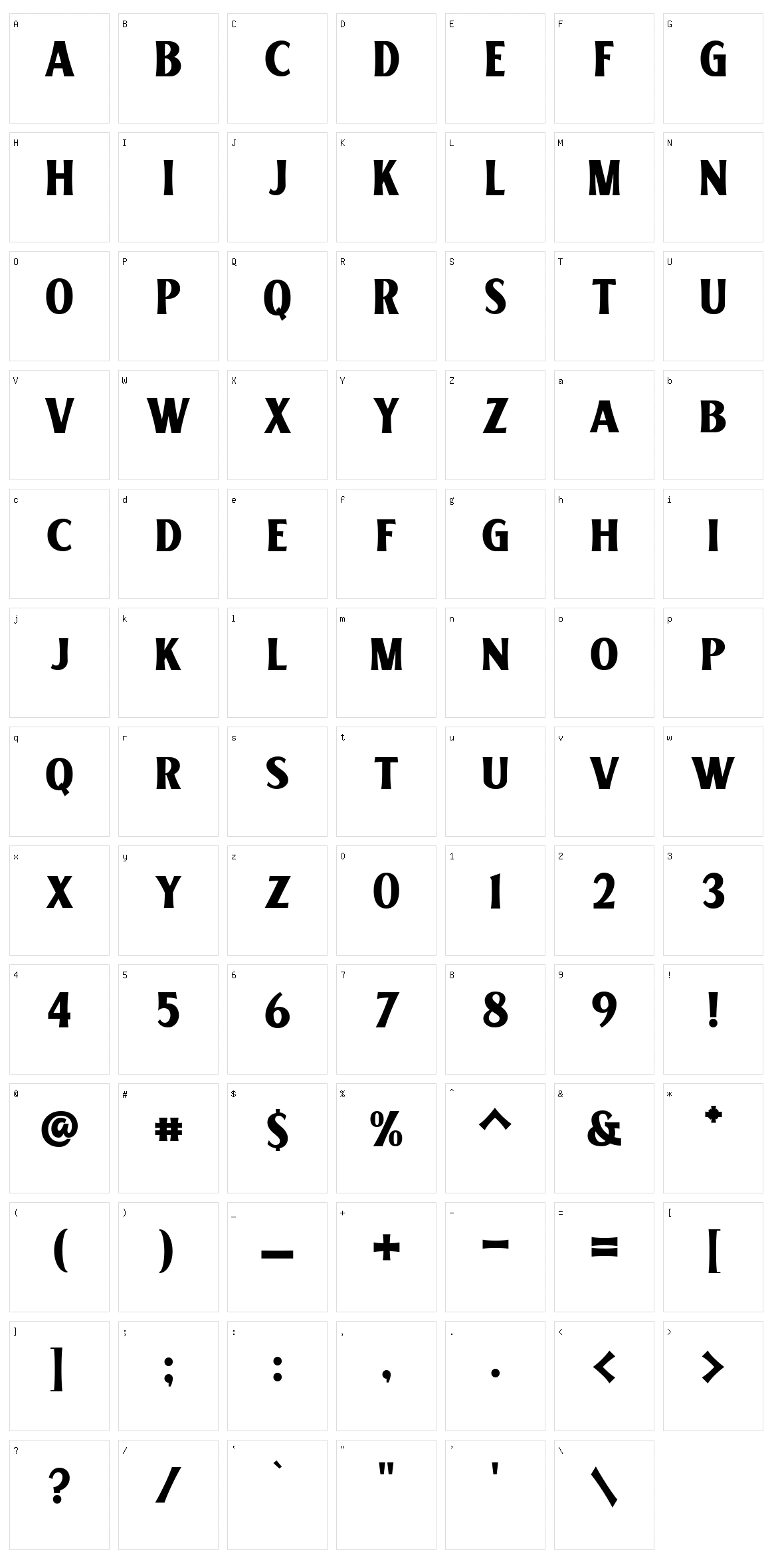 Blocky Gods Character Set