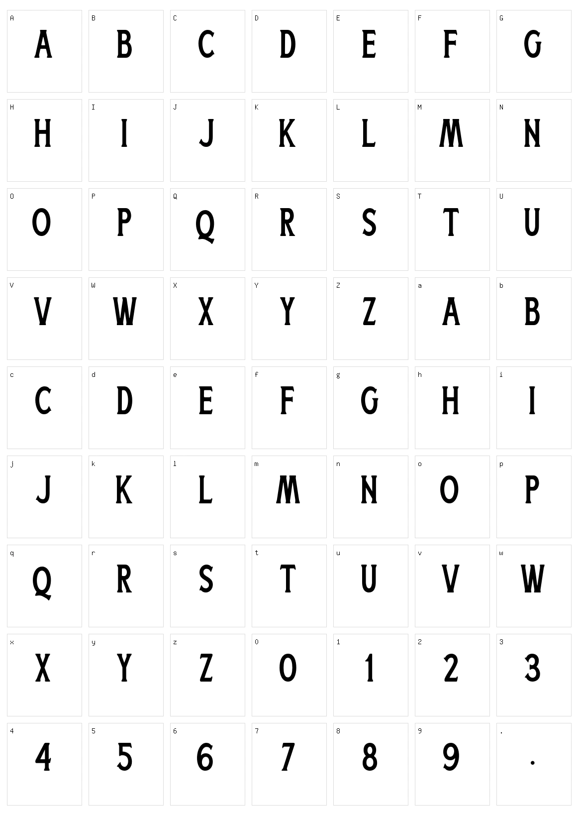 Boatman Character Set