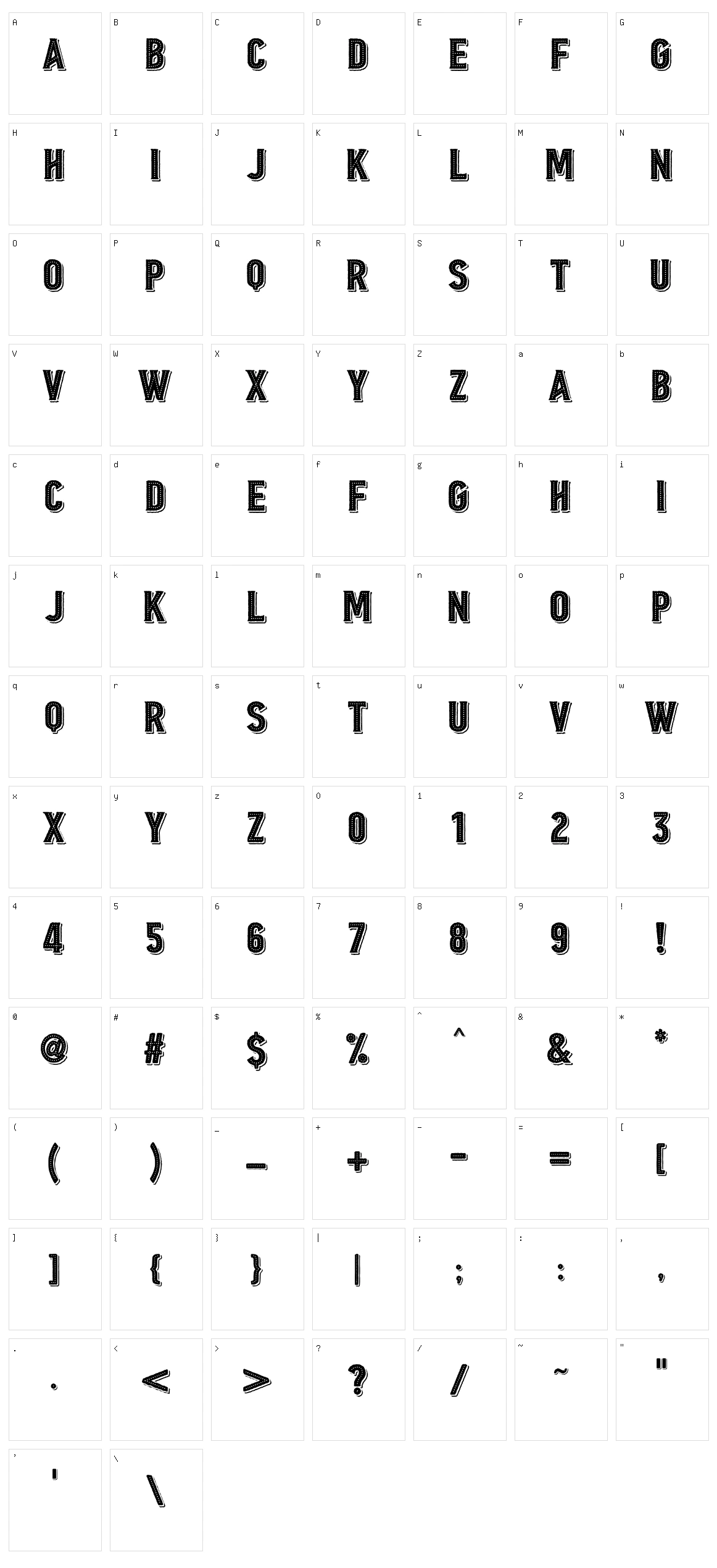 Borgens Burlesque Character Set