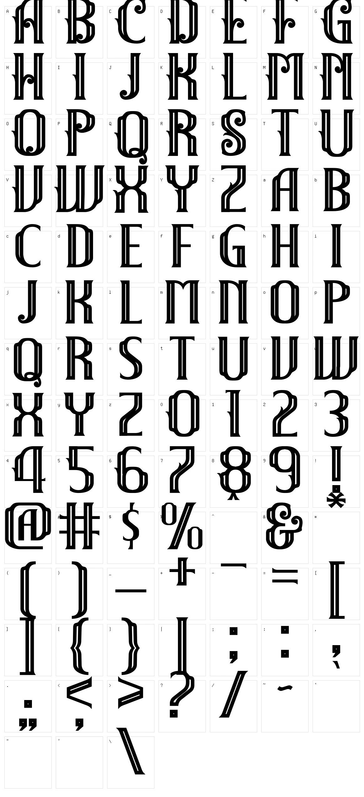 Brainster Character Set