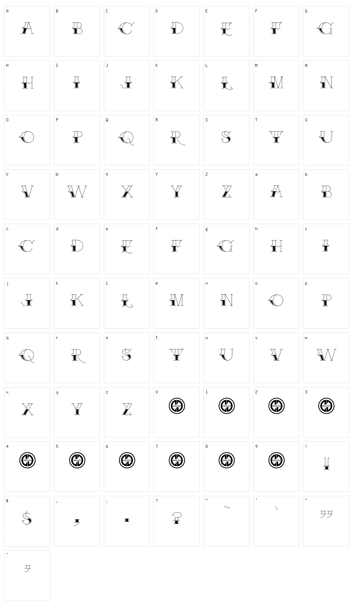 Brake Fluid Character Set