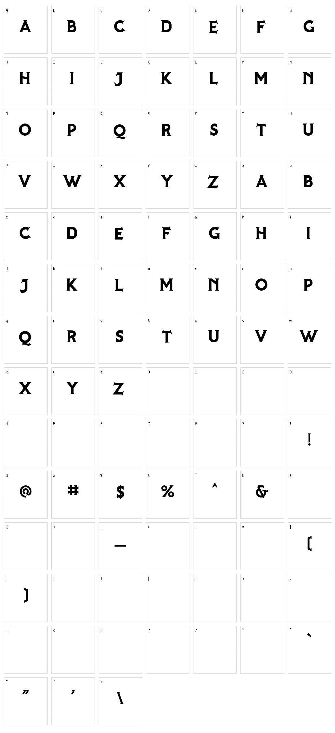 Brattlies Character Set