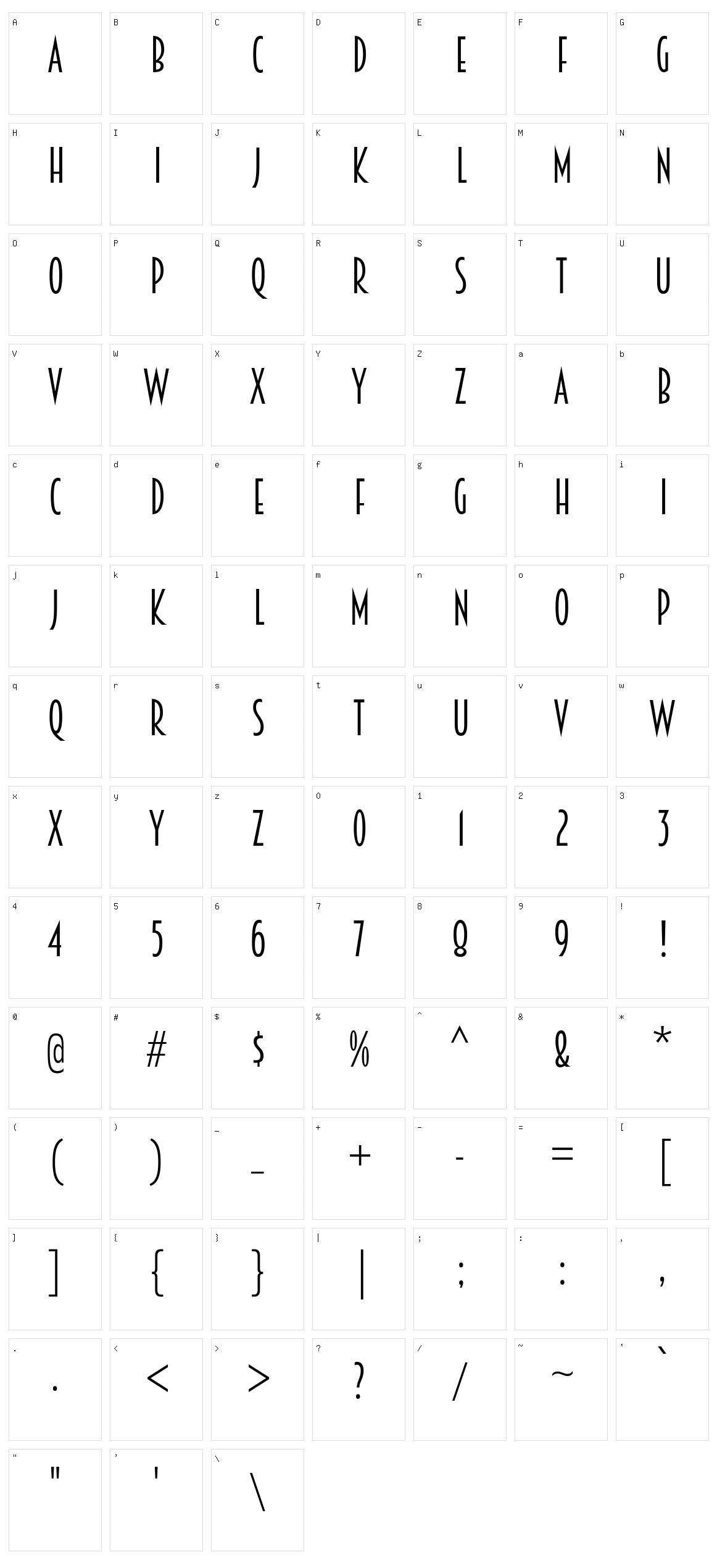 Breamcatcher Character Set