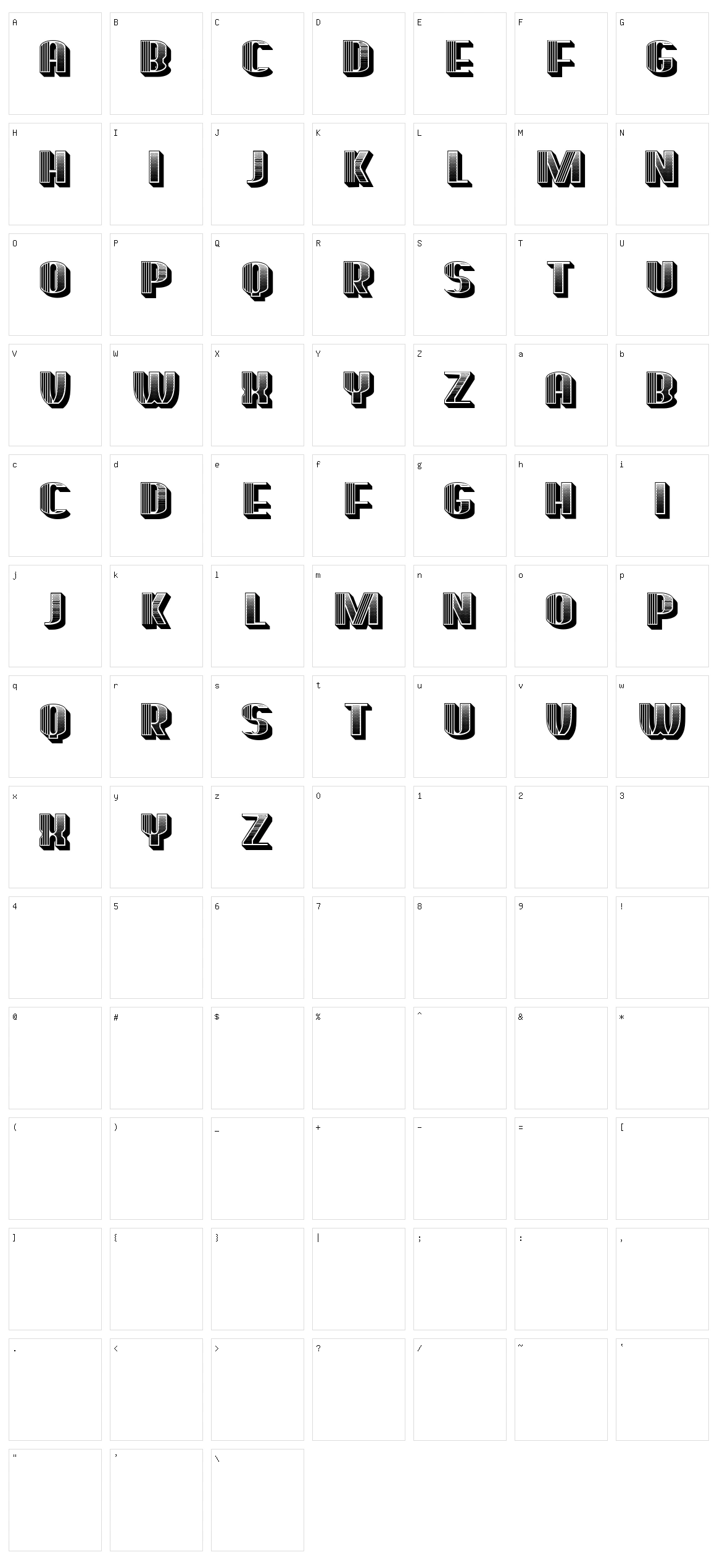 Broeksel Character Set