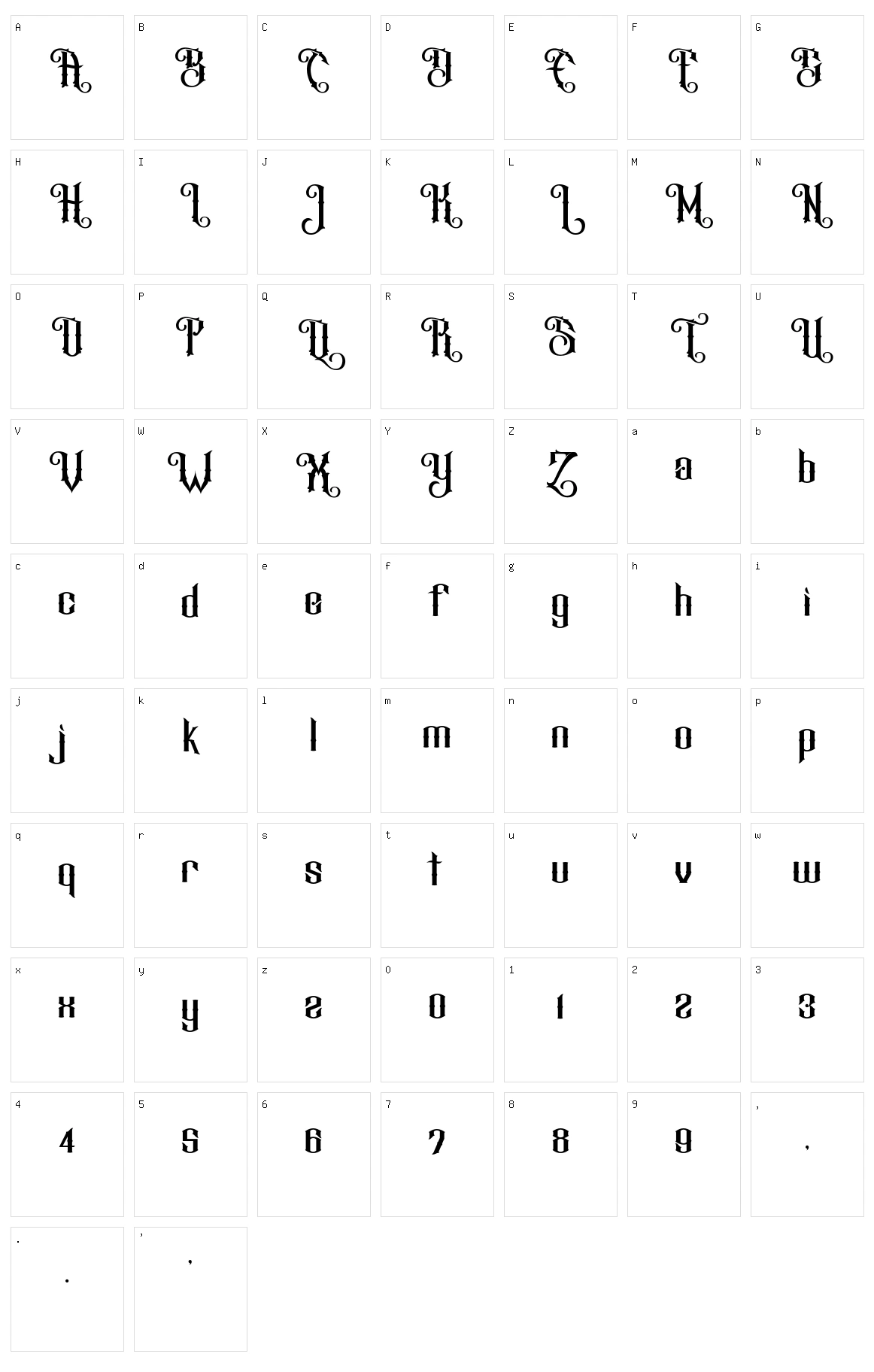 BTX-Renegade Character Set