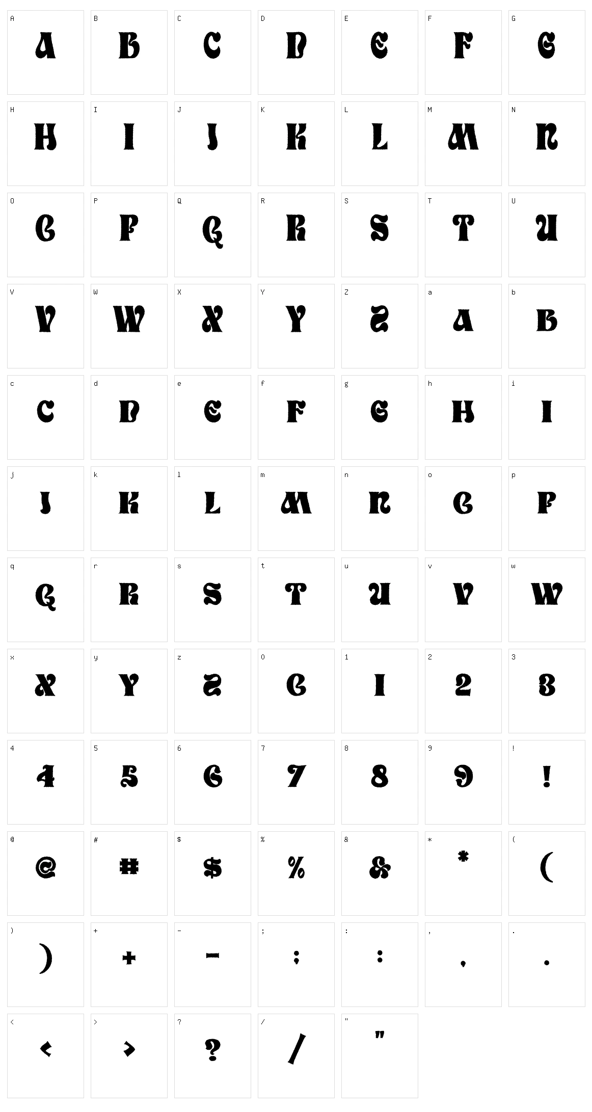 Buckary Character Set