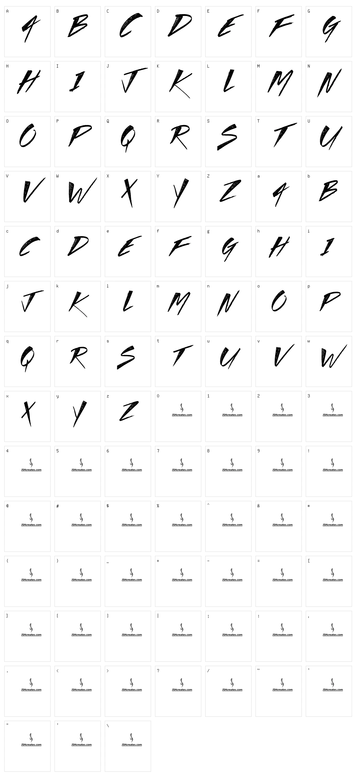 Seasons Character Set