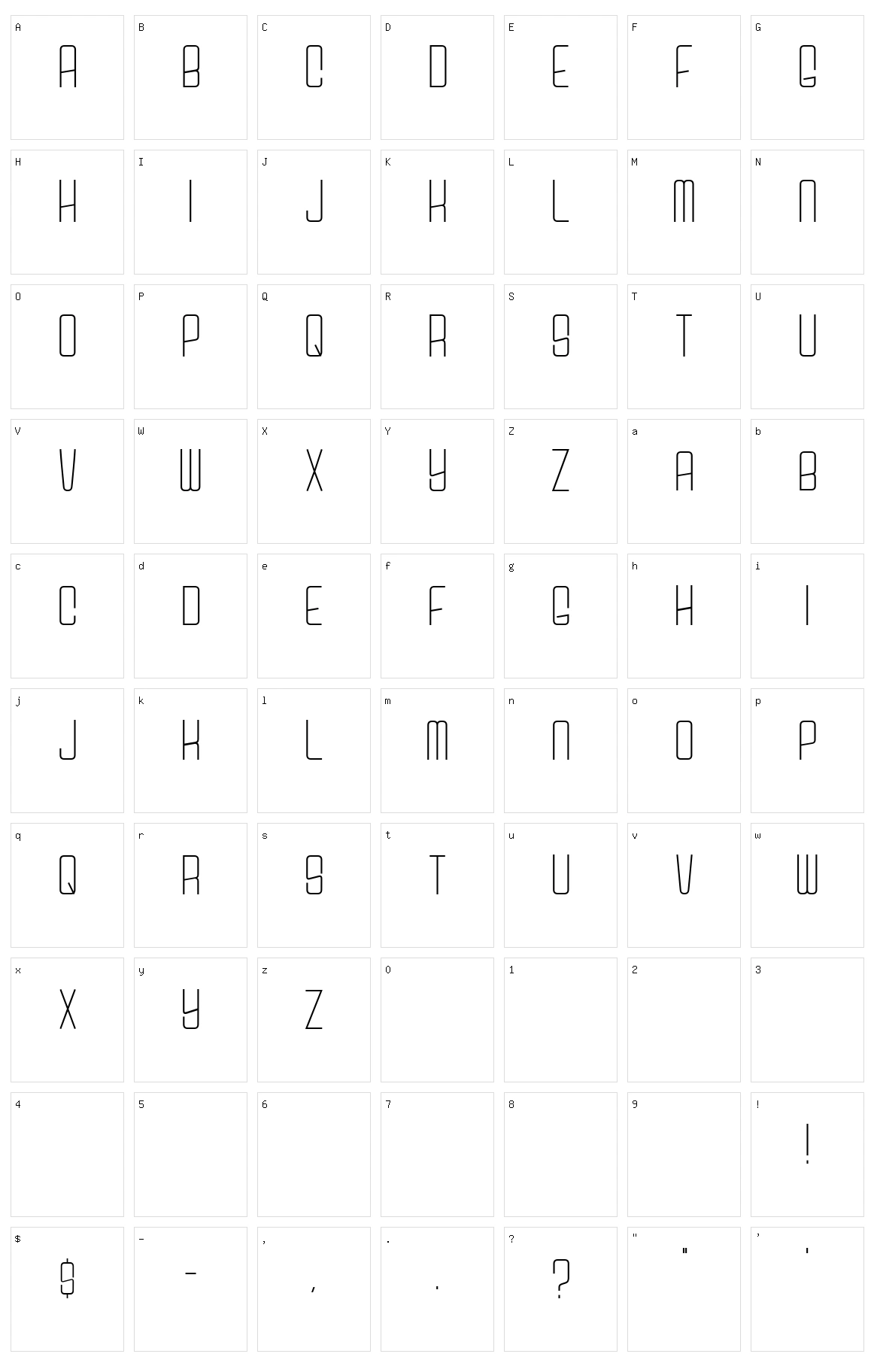 Carson Sans Character Set