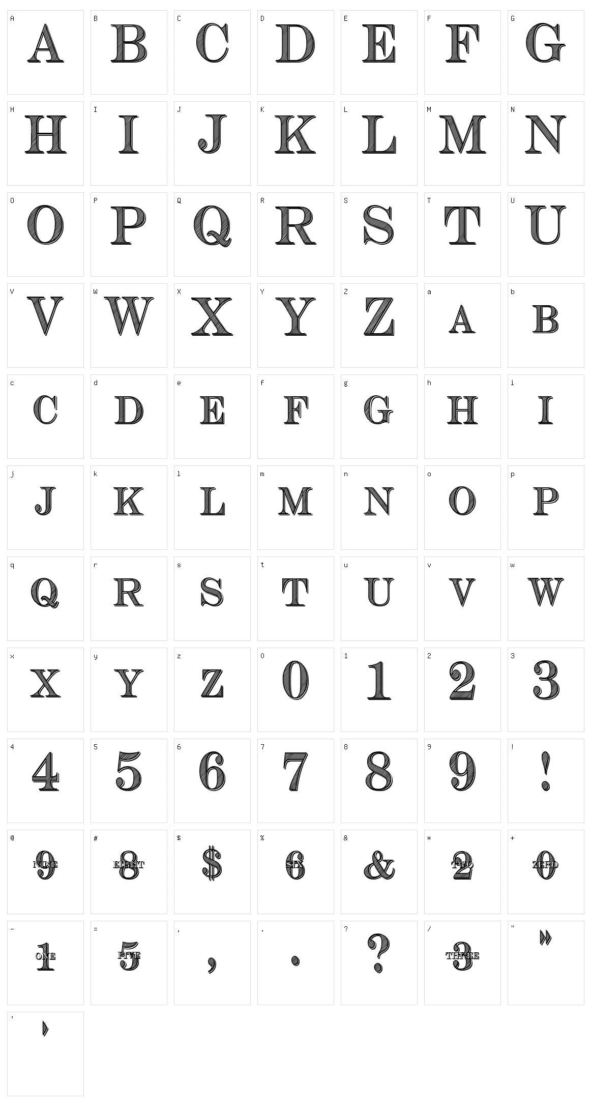 Cash Currency Character Set