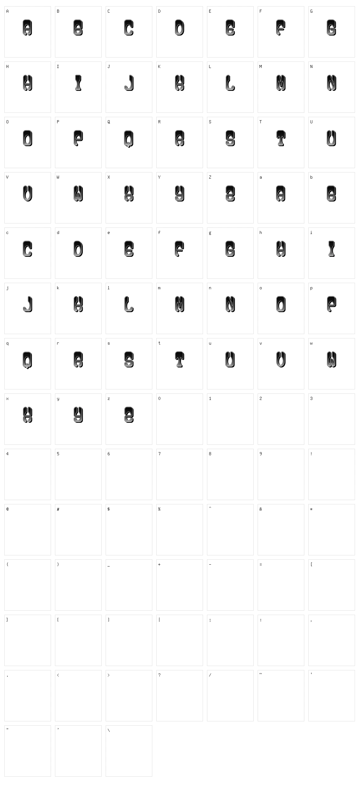 Castle Character Set