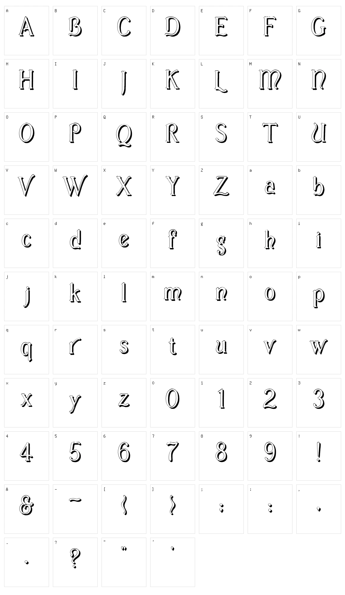 Casua Character Set