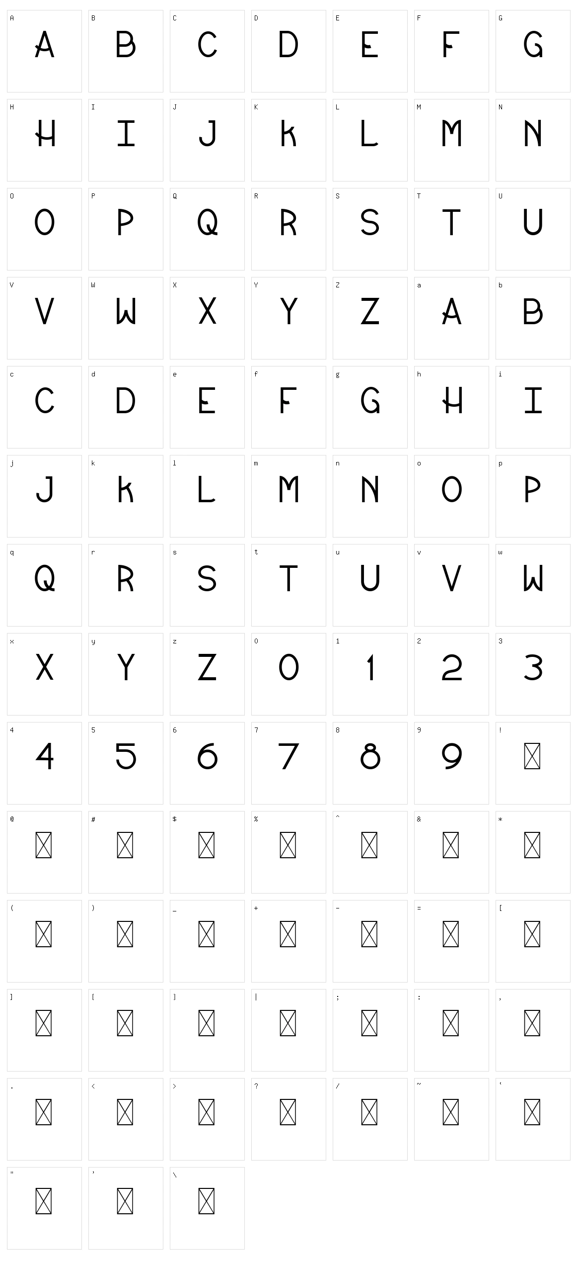 CC Alamo Character Set