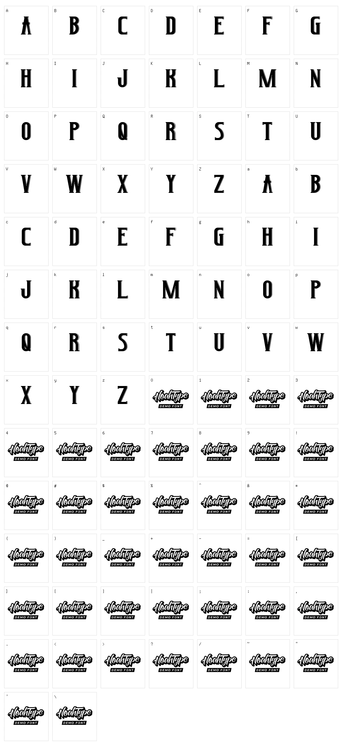 Ceryson Character Set