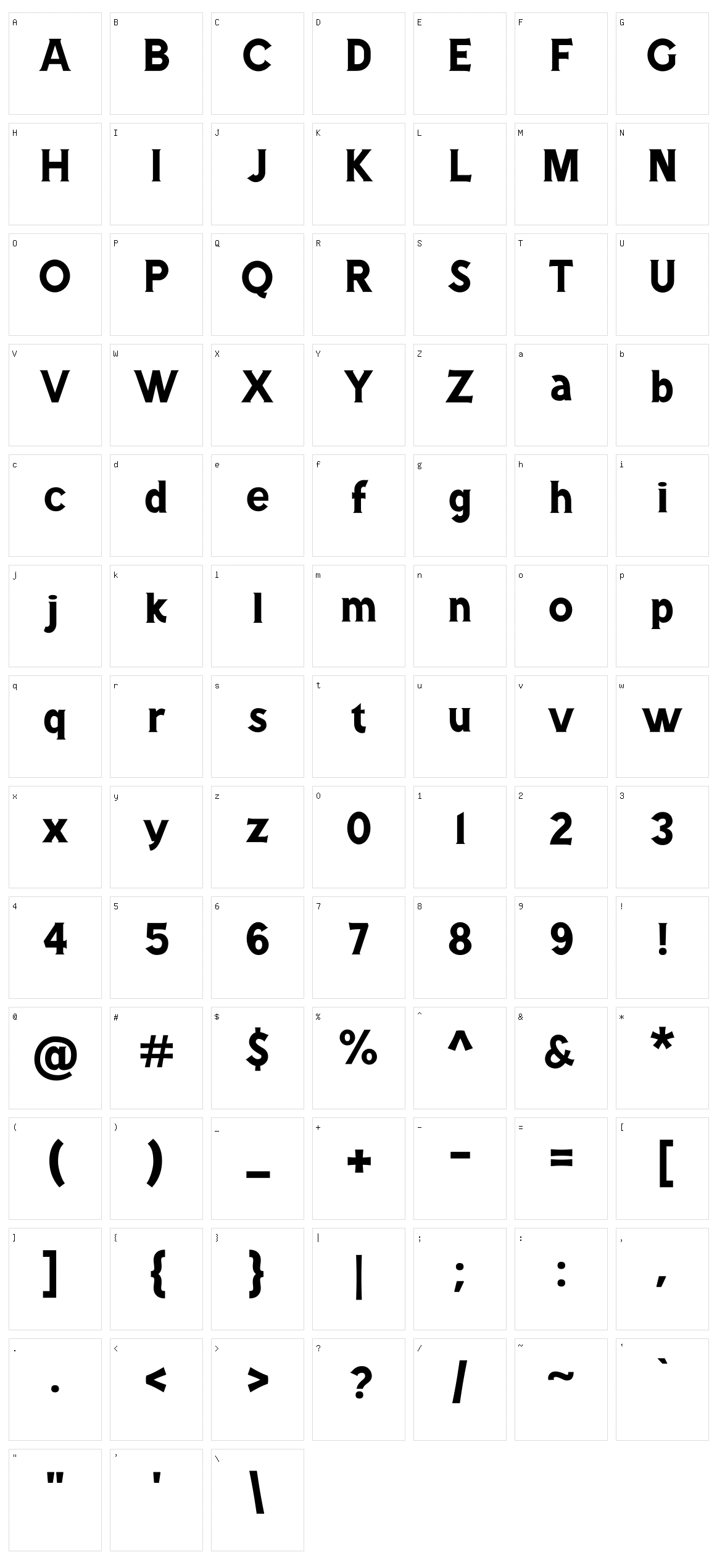 Chelsey Character Set