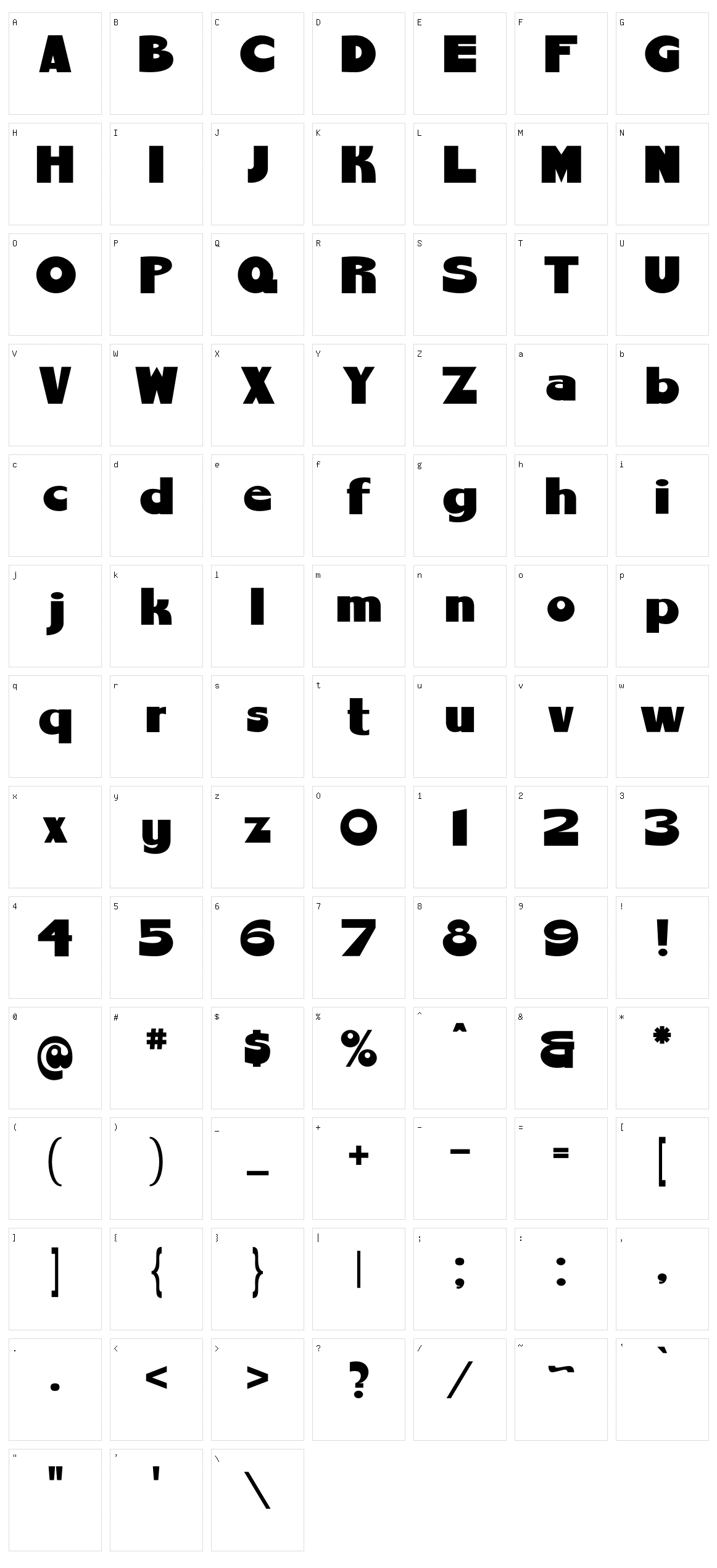 Chemy Retro Character Set