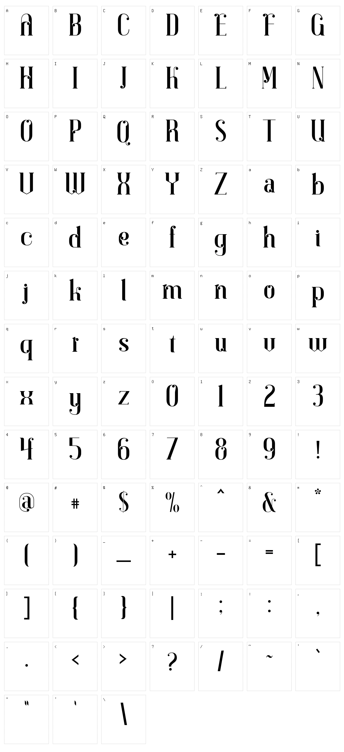 Choose Elegant Character Set