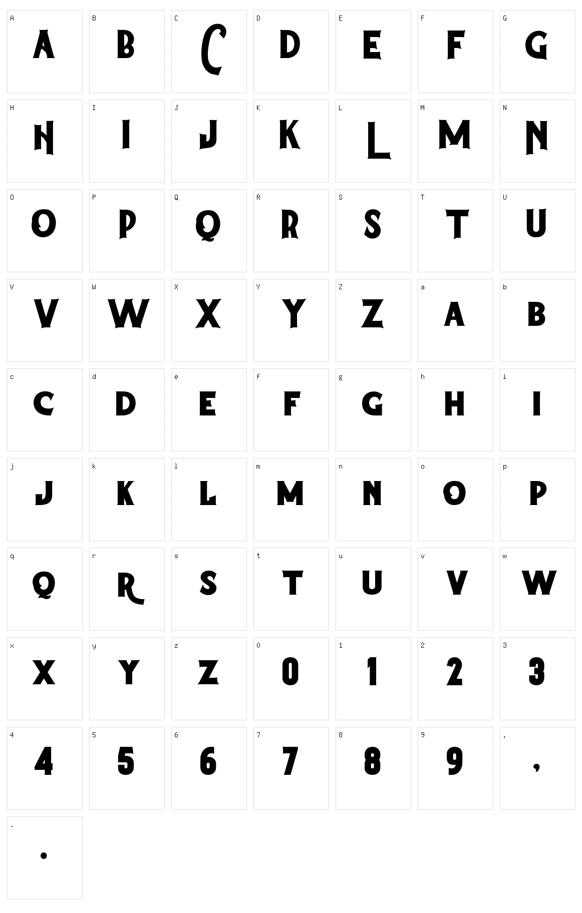 Chronicle Character Set