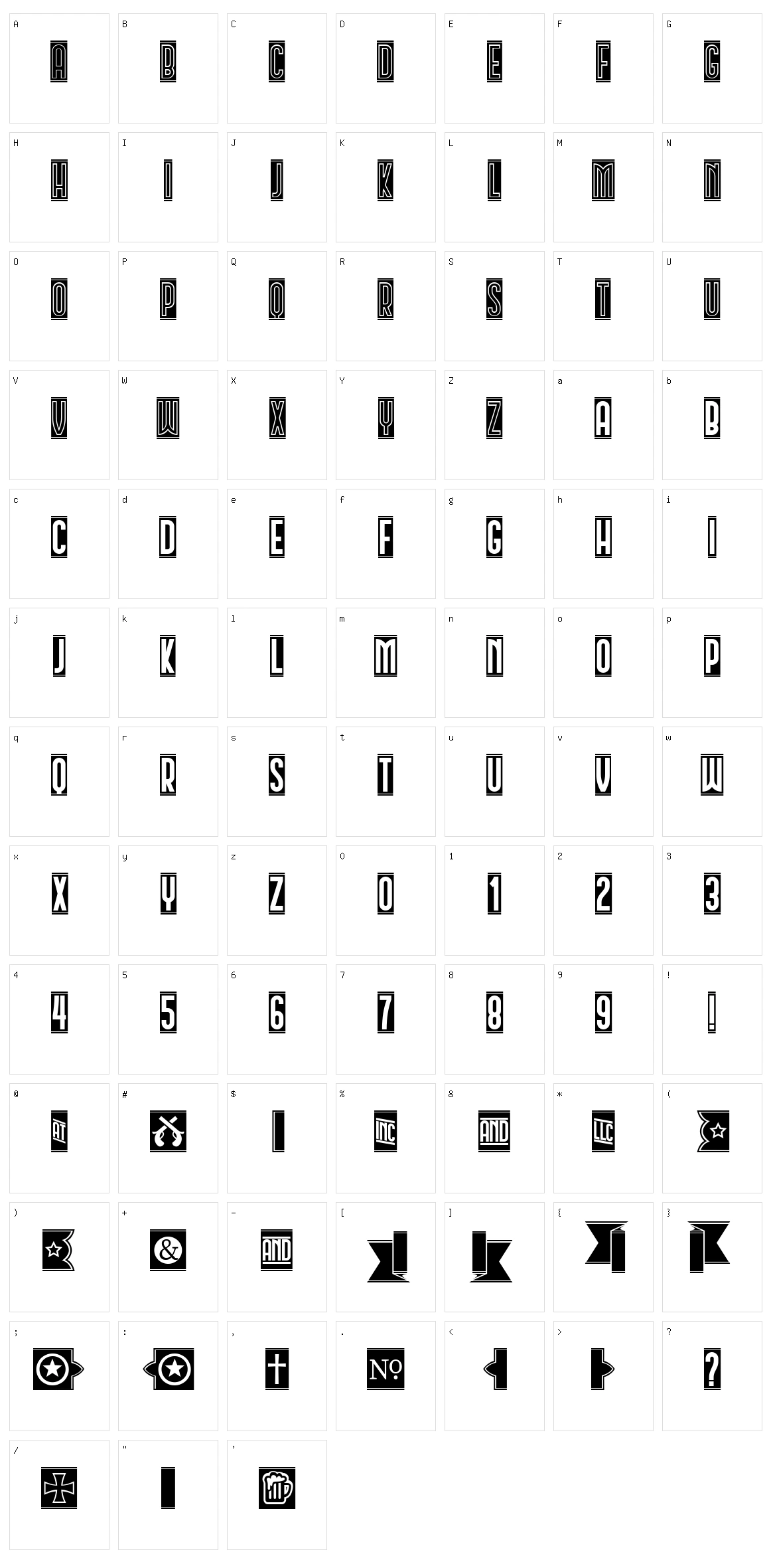 Circusant Character Set