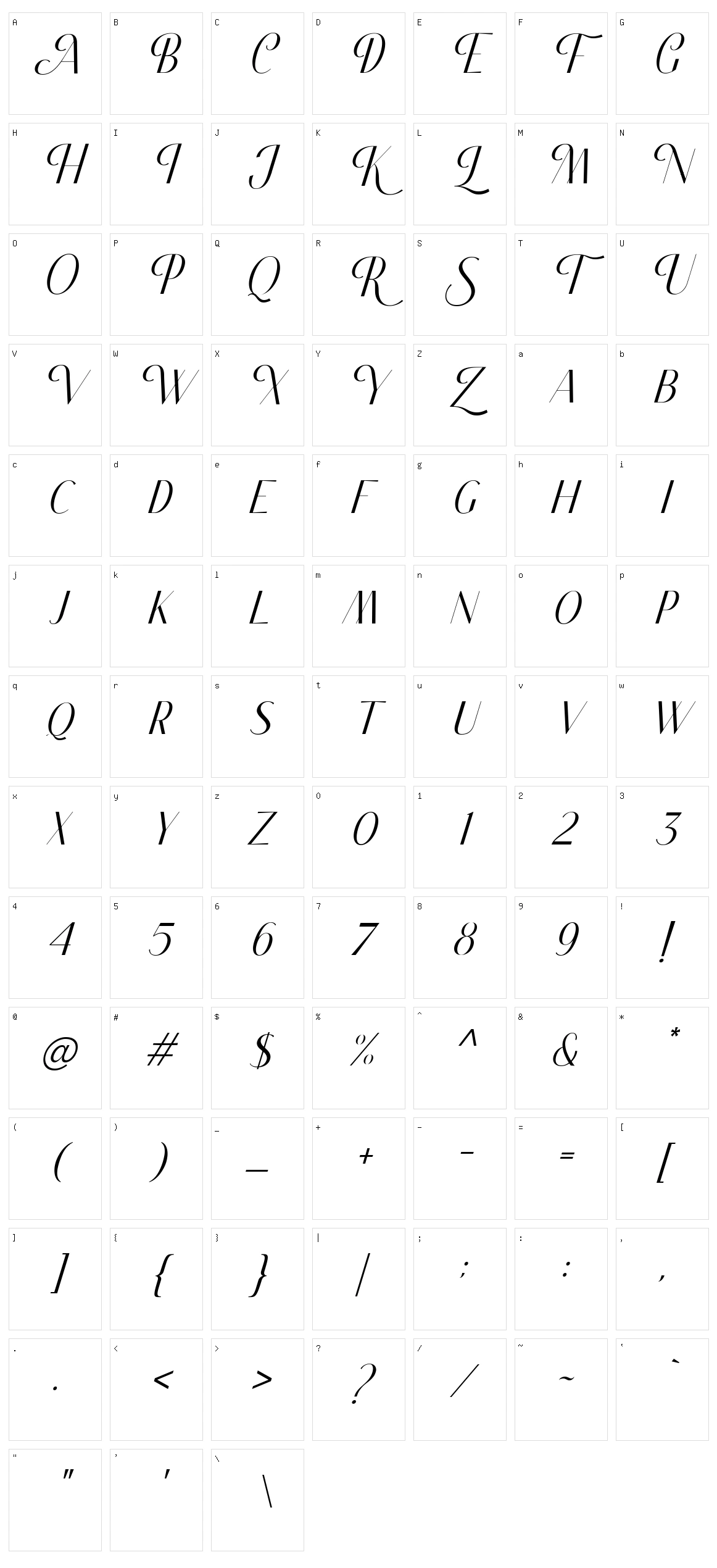 Classy Brune Character Set