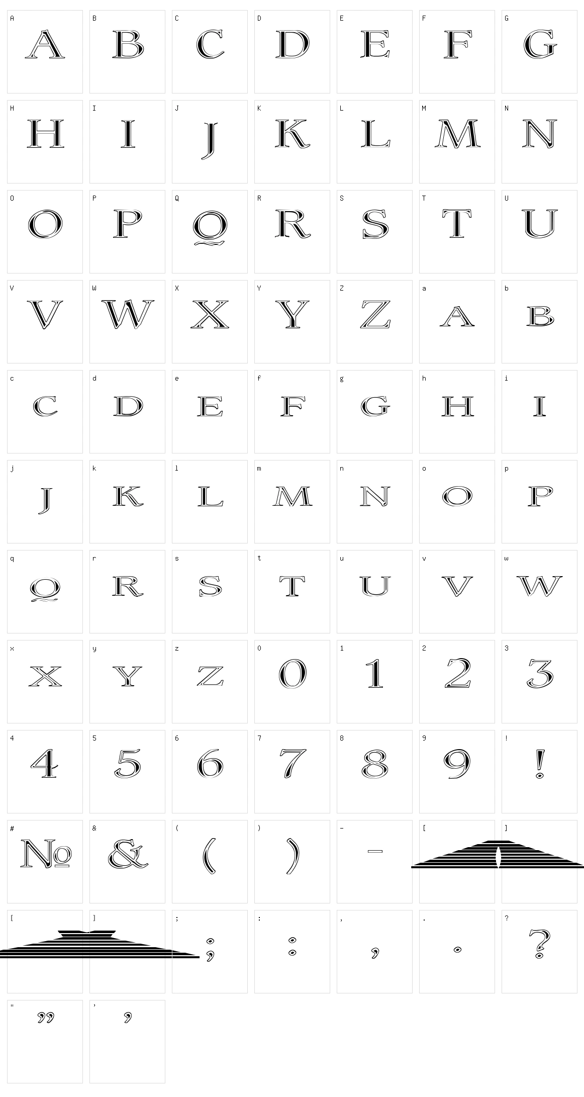 Coltaine Character Set